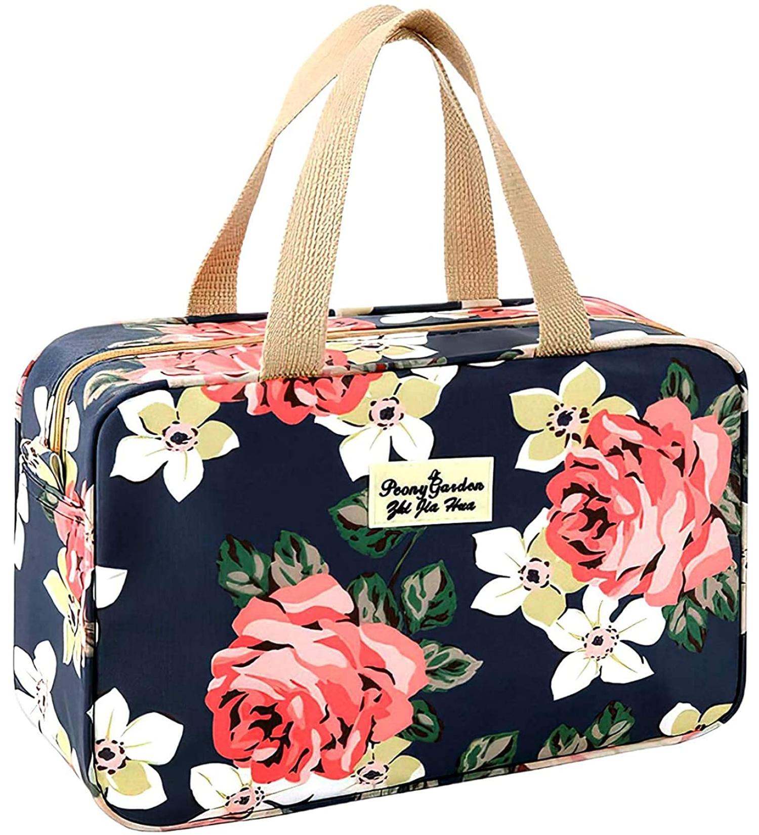 Shop Stylish Women's Cultural Bags & Waterproof Travel Makeup Bags - Large Rose Design - Buy Online on GoSupps.com