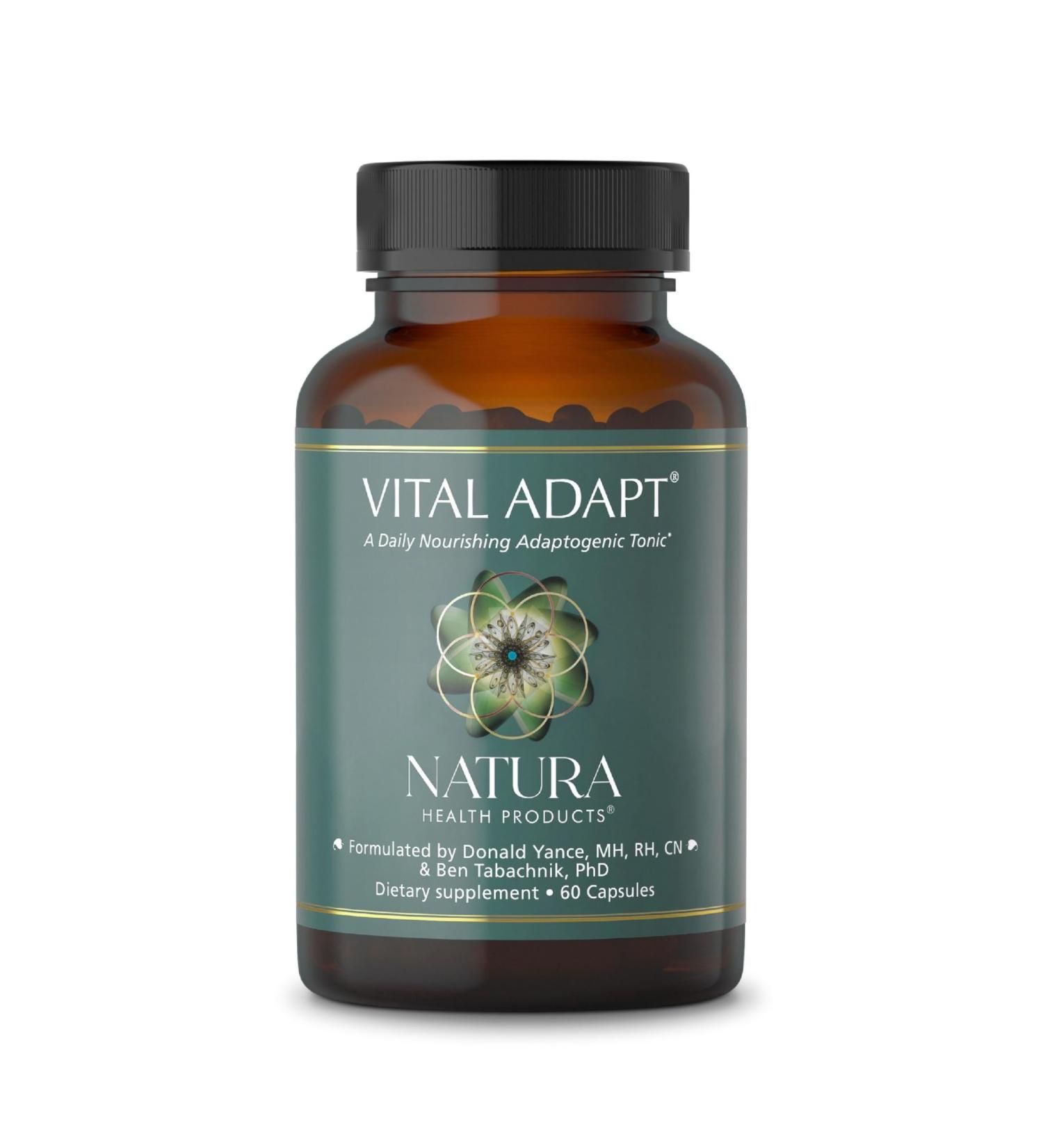 Natura Health Products Vital Adapt Supplement - Daily Nourishing Adaptogenic Tonic for Endocrine Function Support - Featuring Rhodiola Ashwagandha Cordyceps Reishi (60 Capsules) 60 Count (Pack of 1) - Buy Online on GoSupps.com