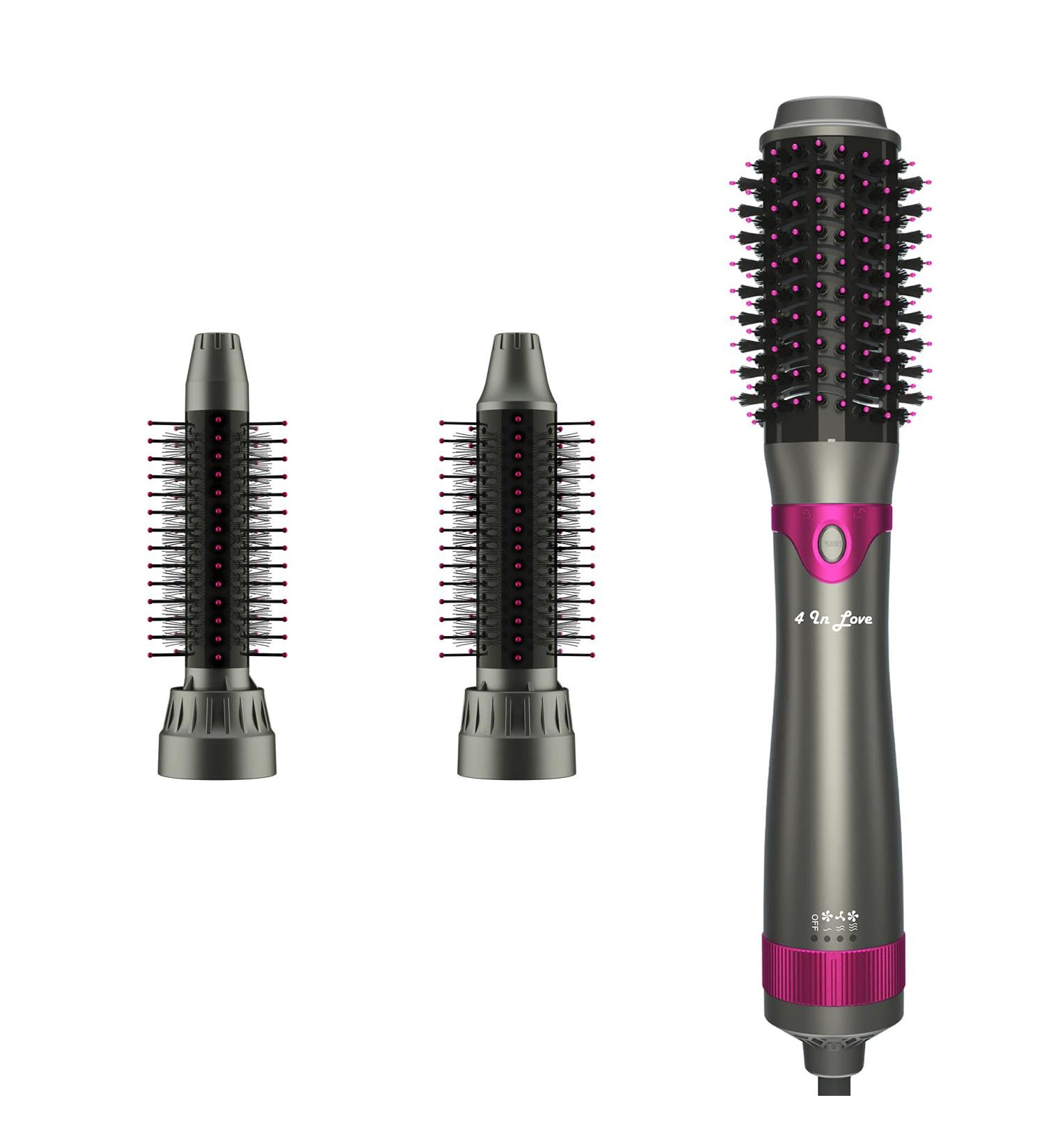 3-in-1 Hair Dryer Brush Kit with Interchangeable Barrels and Attachments - Buy Online on GoSupps.com