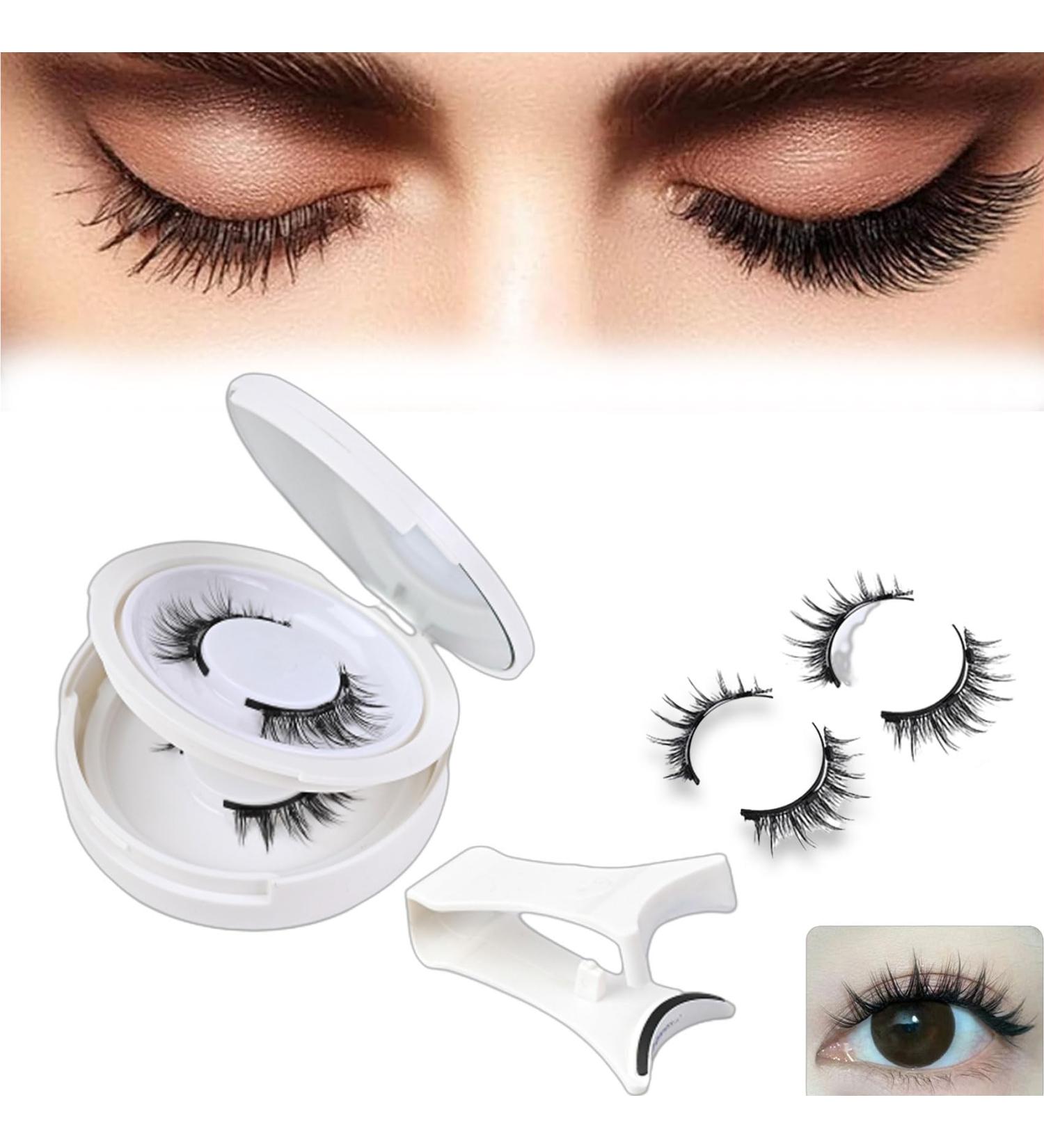 MYNOCK Icerostma Magnetic Eyelashes - Reusable Self Adhesive Double Sided Lashes | Natural Look | 2 Pairs - Shop Internationally - Buy Online on GoSupps.com