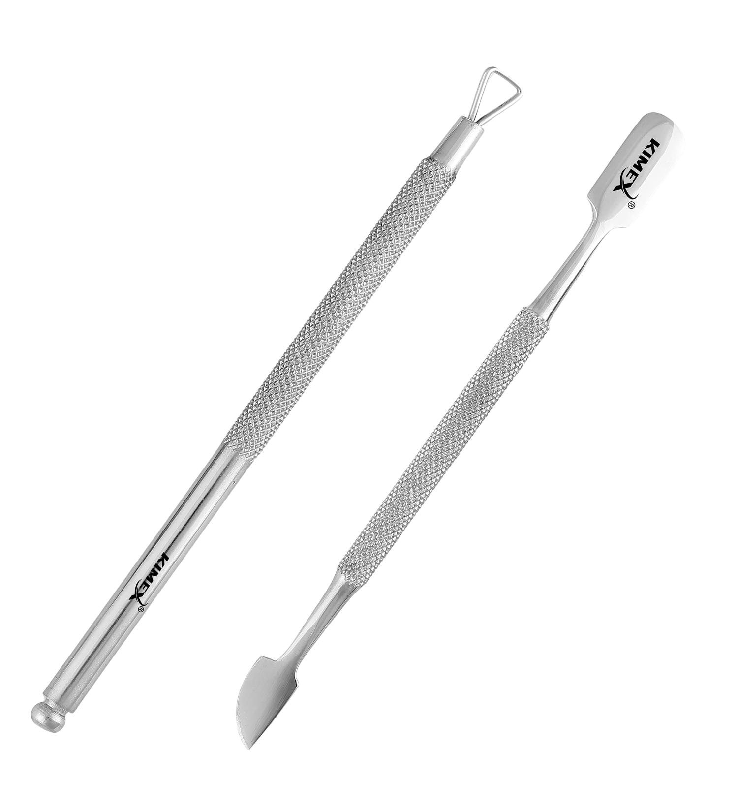 Kimex Nail Gel Polish Remover Tool - Cuticle Pusher + Cuticle Peeler Double-ended Nail Pusher Spoon Tool and Triangle Cuticle Peeler Scraper for Nail Cuticle Clean or Remove Gel Polish Silver - Buy Online on GoSupps.com
