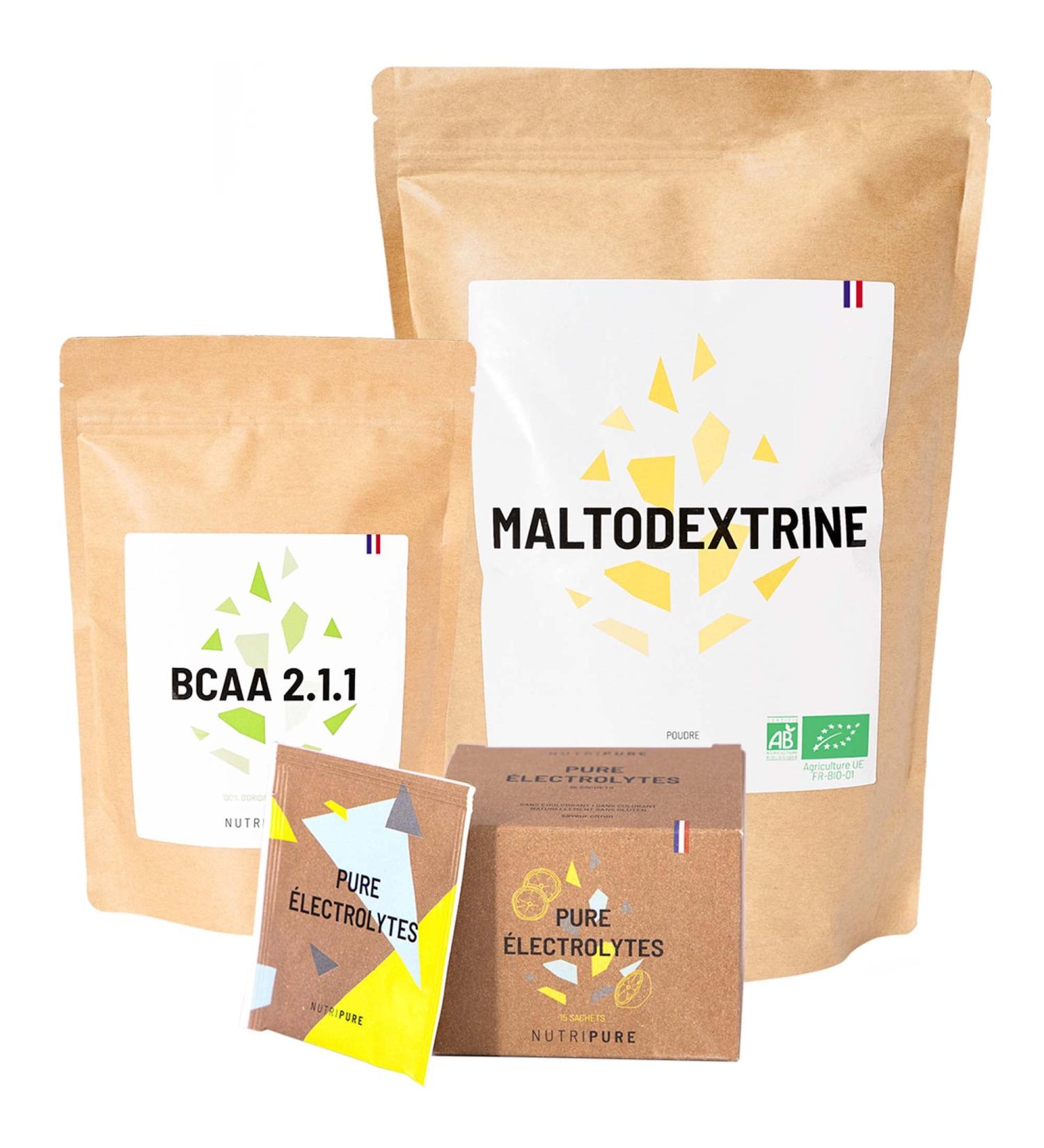 Nutripure | Energy Drink Pack | Organic Maltodextrin 100% Pure | Pure Electrolytes | BCAA 2.1.1 of plant origin | Food Supplements Endurance and Recovery After Exercise