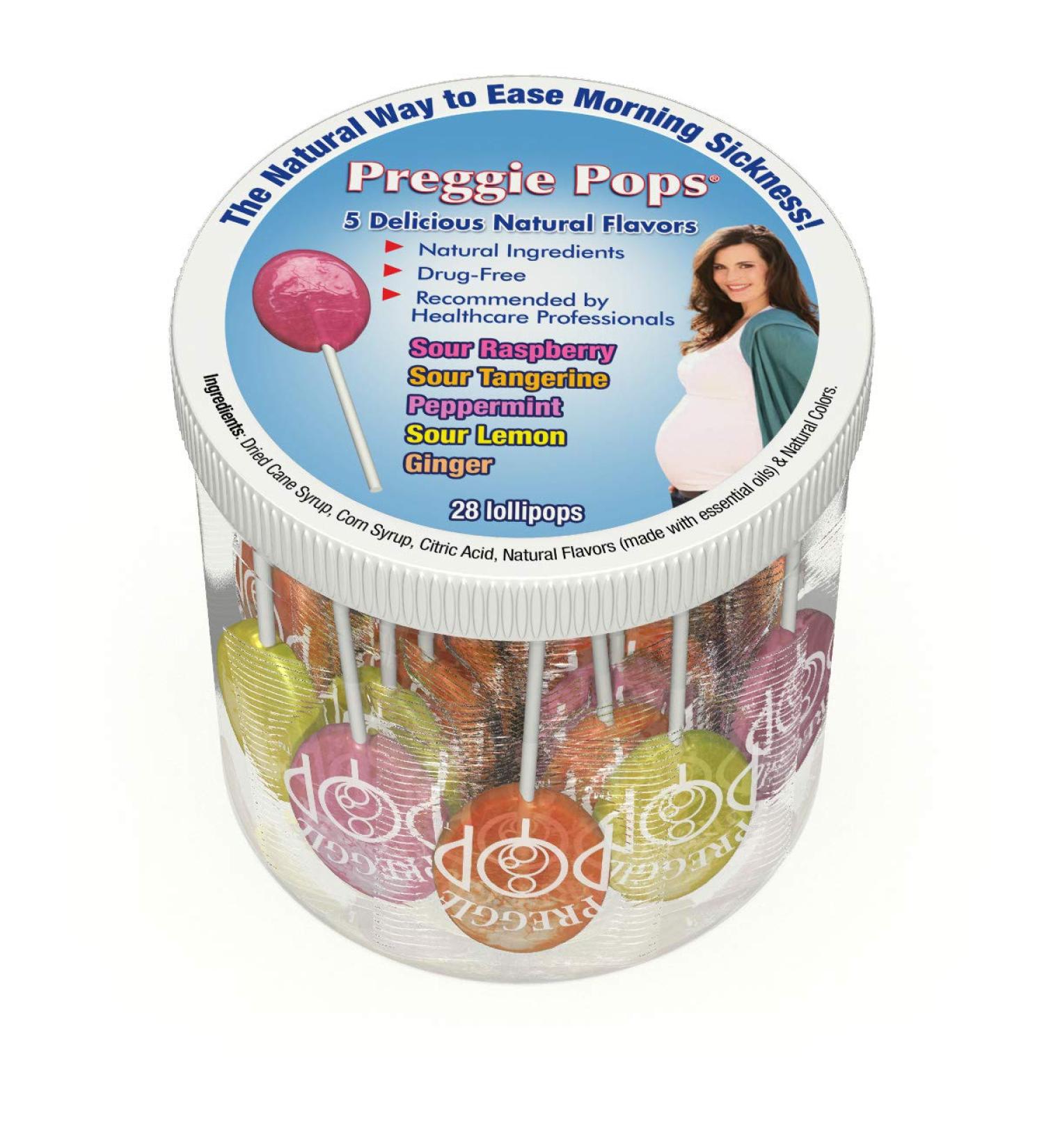 Preggie Pops for Nausea - Morning Sickness Relief Lollipops | Assorted Candies for Pregnant Women - 28 Pack - Buy Online on GoSupps.com