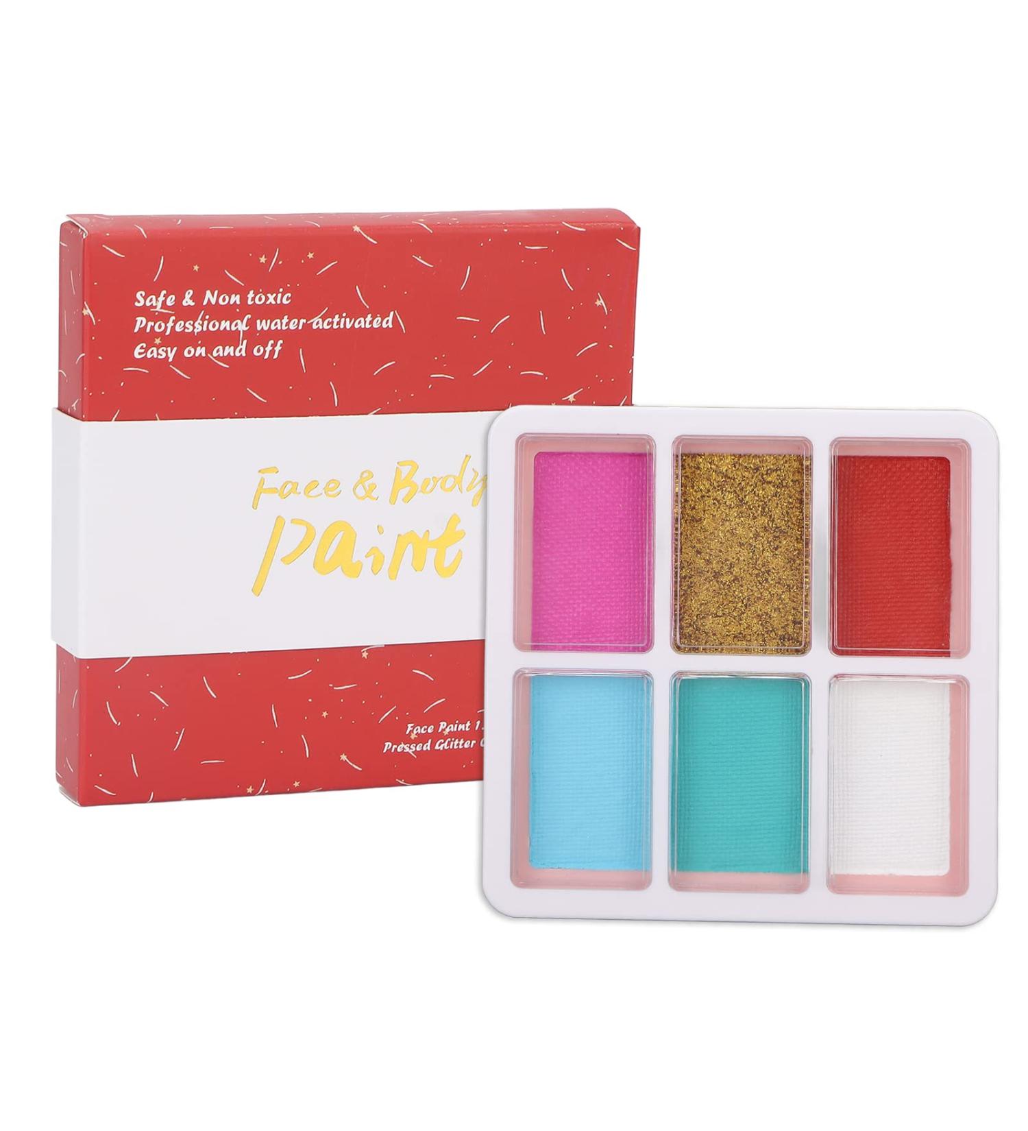  YIZISECCE Face and body paint palette 6 colors 35.8g food grade for stage makeup for children and adults - Buy Online on GoSupps.com