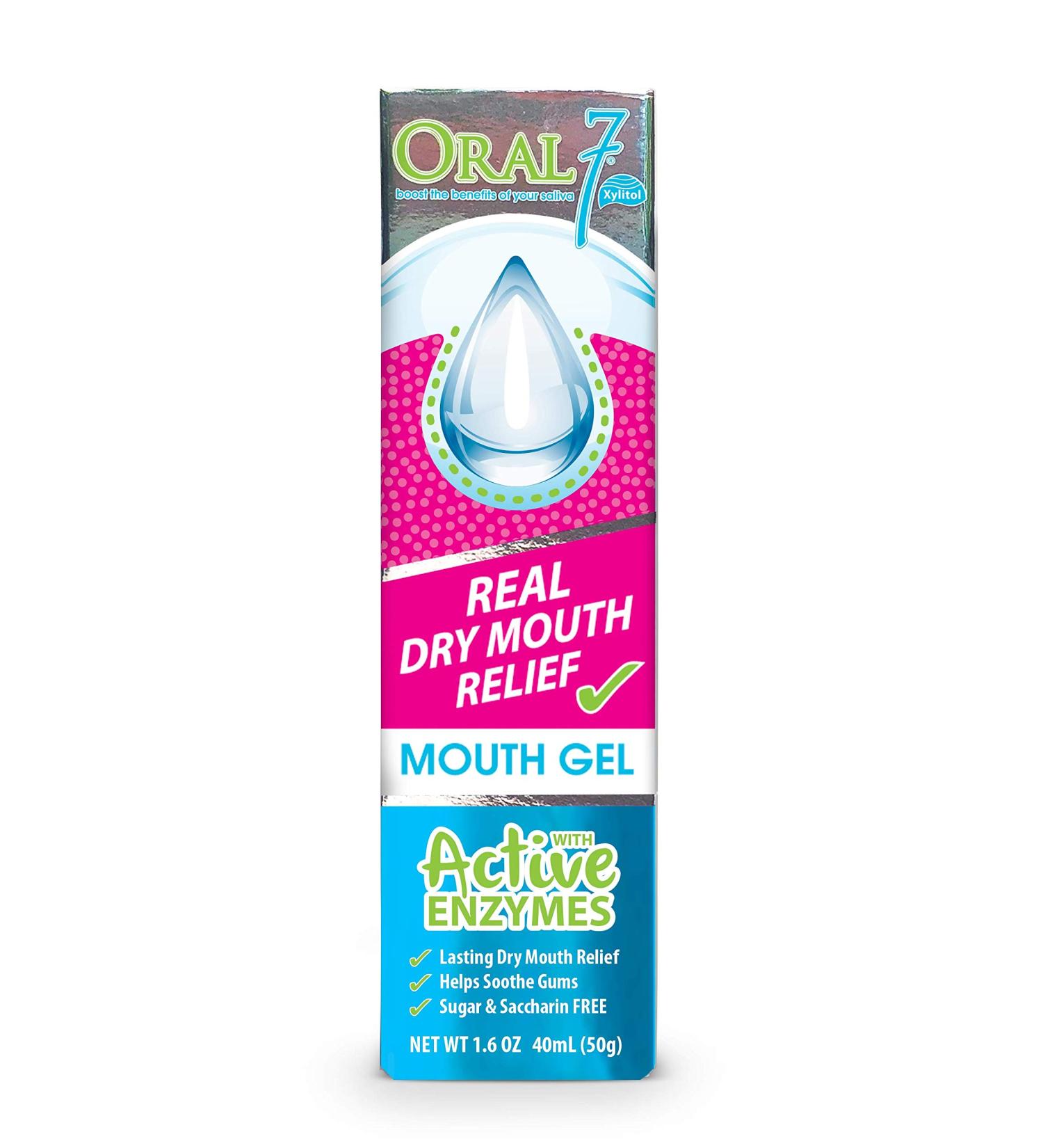 Oral7 Dry Mouth Gel with Enzymes | Soothes Gums, Lasting Relief | Promotes Gum Health & Fresh Breath | 1.6 oz - Buy Online on GoSupps.com