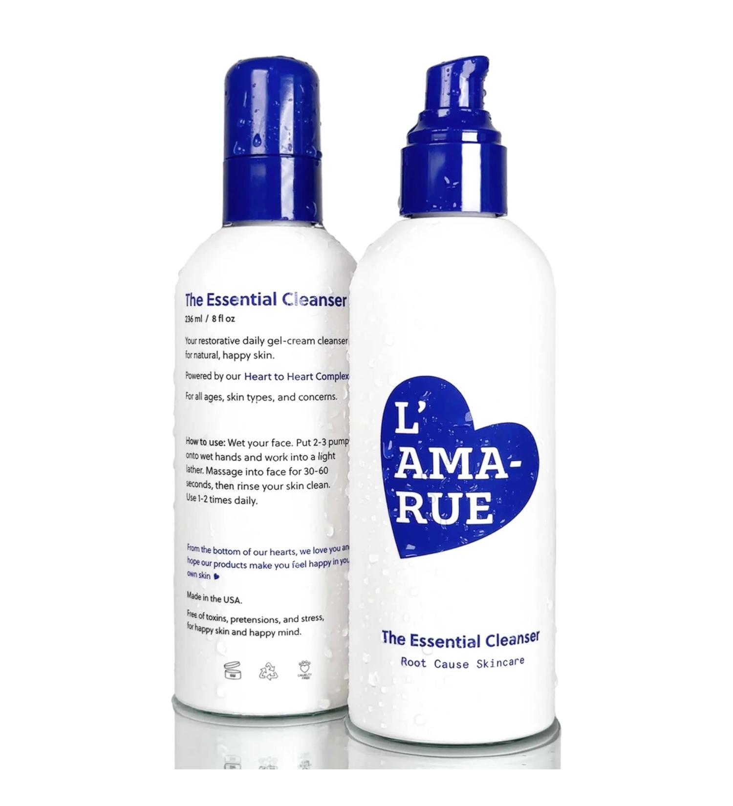 L'AMARUE Essential Cleanser 8 fl oz: Gentle Daily Skincare Face Wash Anti-Acne Hydrating and Moisturizing and Anti-Aging with Ceramides and Antioxidants | Vegan & Cruelty-Free for All Skin Types - Buy Online on GoSupps.com