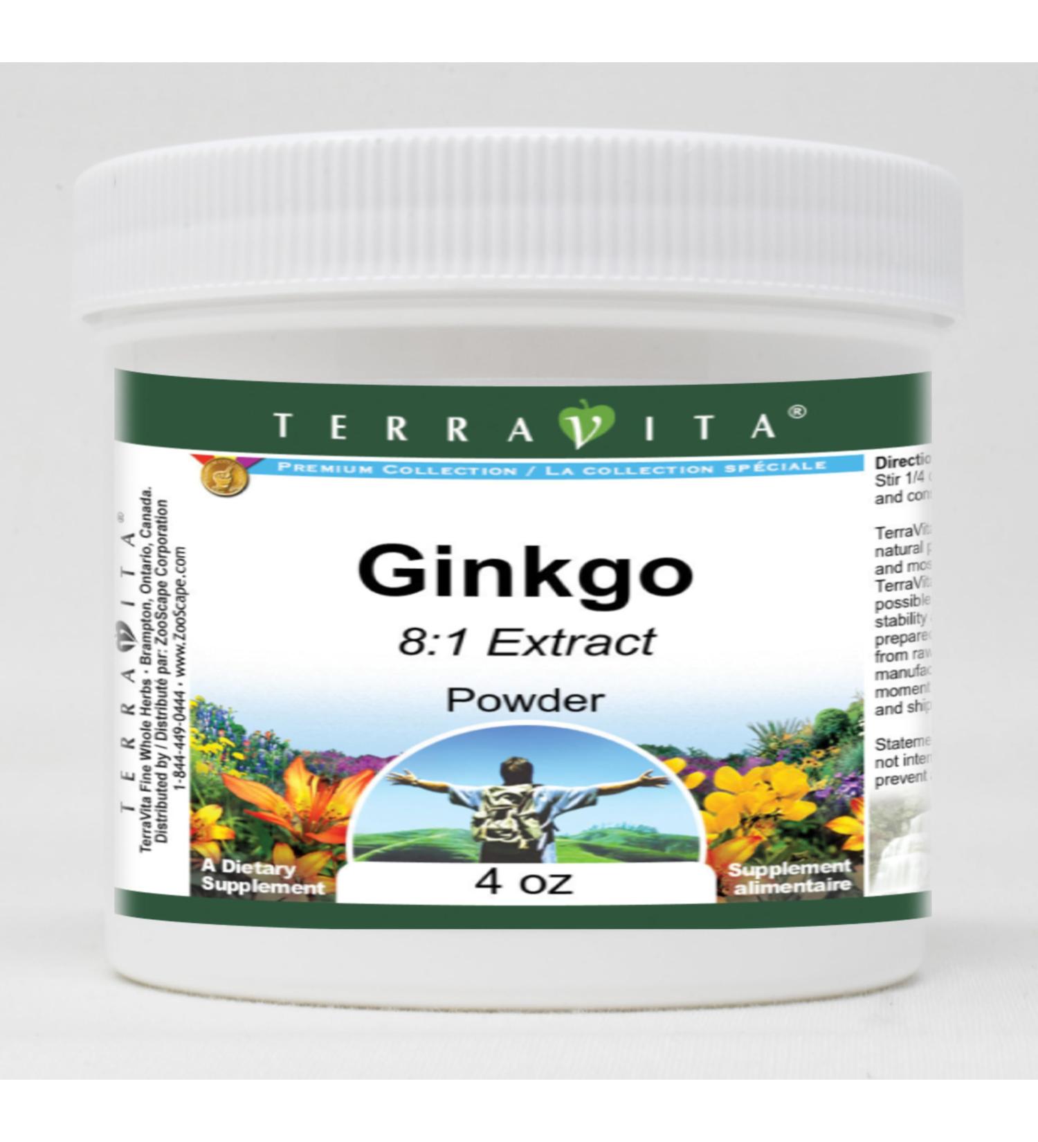 Ginkgo 8:1 Powder (4 oz ZIN: 520219) - 3 Pack - Buy Online on GoSupps.com