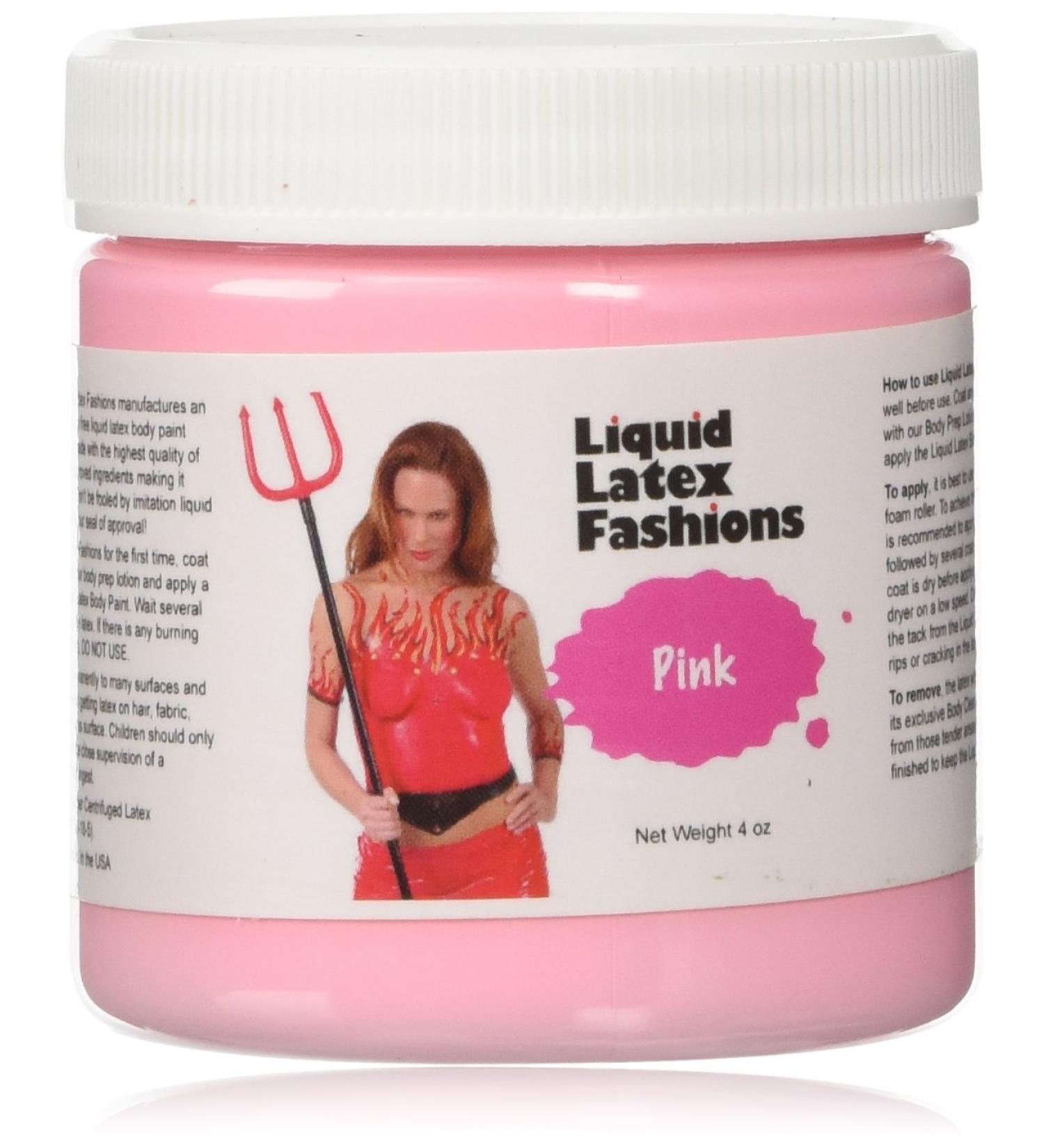 4 oz Pink Liquid Latex Body Paint - Ammonia-Free, Odorless, Easy On/Off, Ideal for Cosplay and Professional Monster/Zombie Arts - Buy Online on GoSupps.com