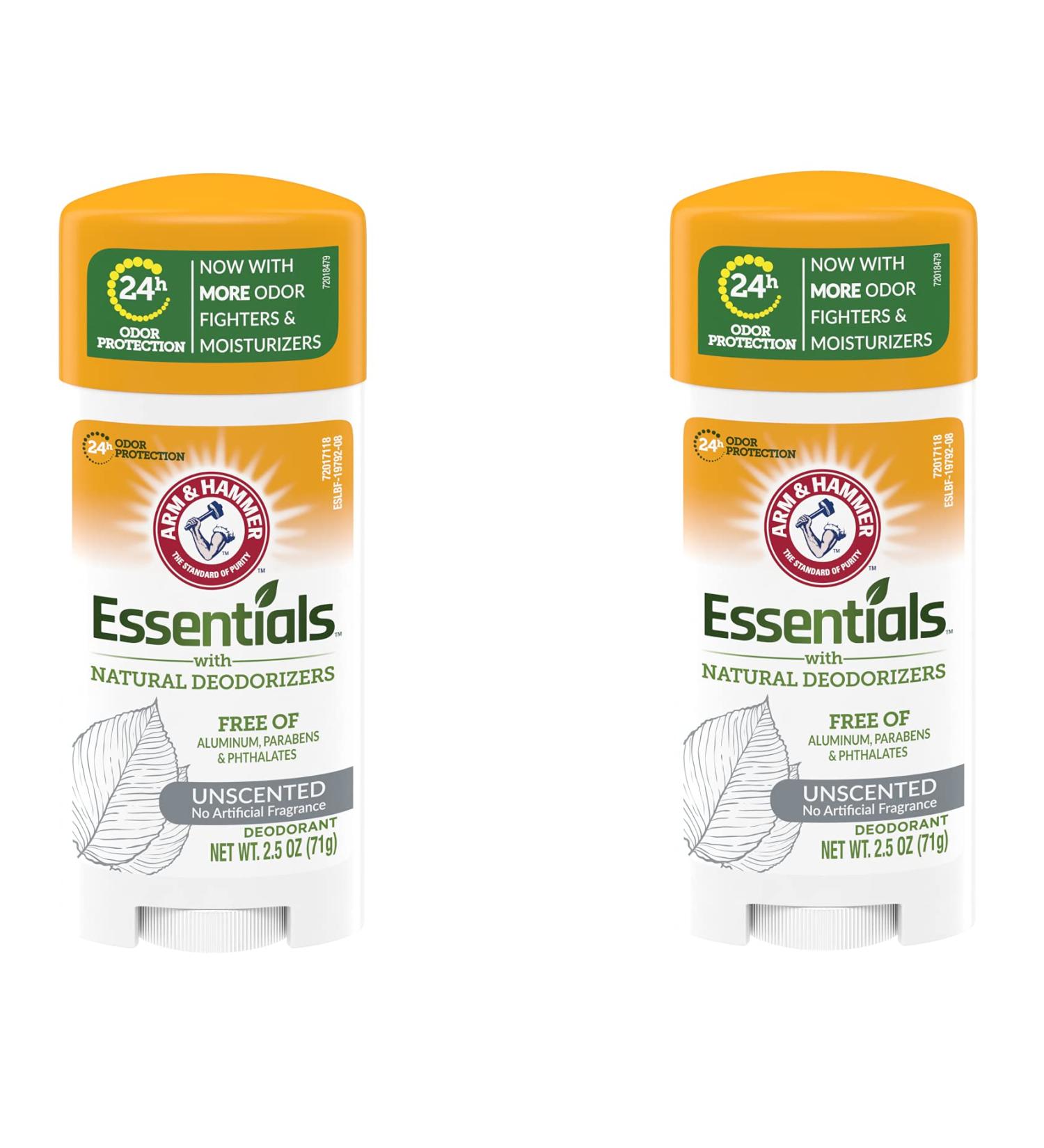 Buy Arm & Hammer Essentials Unscented Deodorant - Natural Deodorizers (Pack of 2) - Save on International Shipping - Buy Online on GoSupps.com