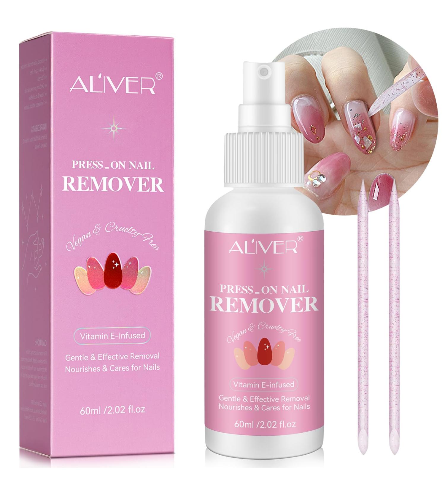ELAIMEI Press on Nail Remover - 60ml Acetone Free Glue Remover for False Nails | Easy & Odorless Solution - Buy Online on GoSupps.com
