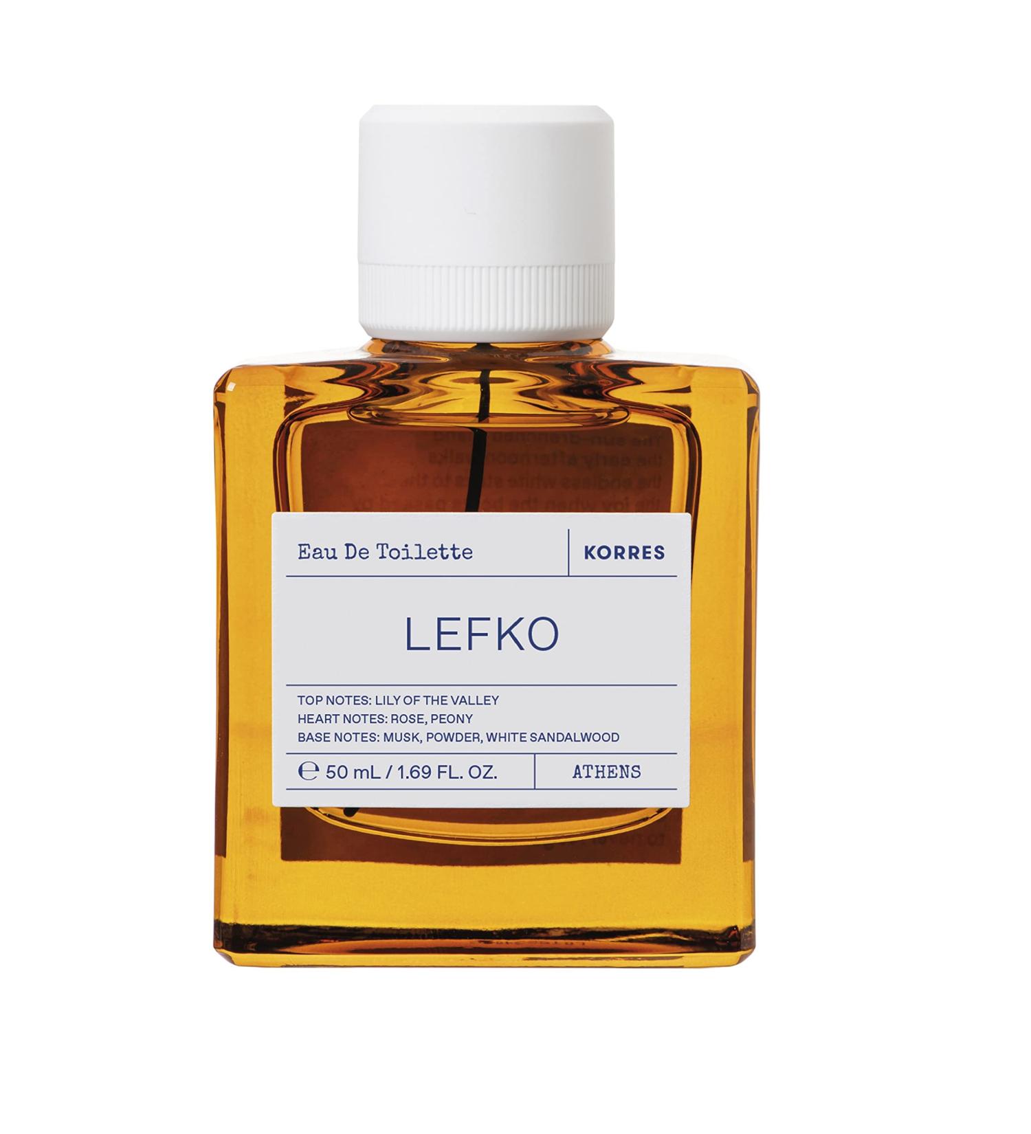 KORRES LEFKO Eau de Toilette for Men and Women Unisex Fragrance Floral Pudrid & Moscusy Vegan 50 ml