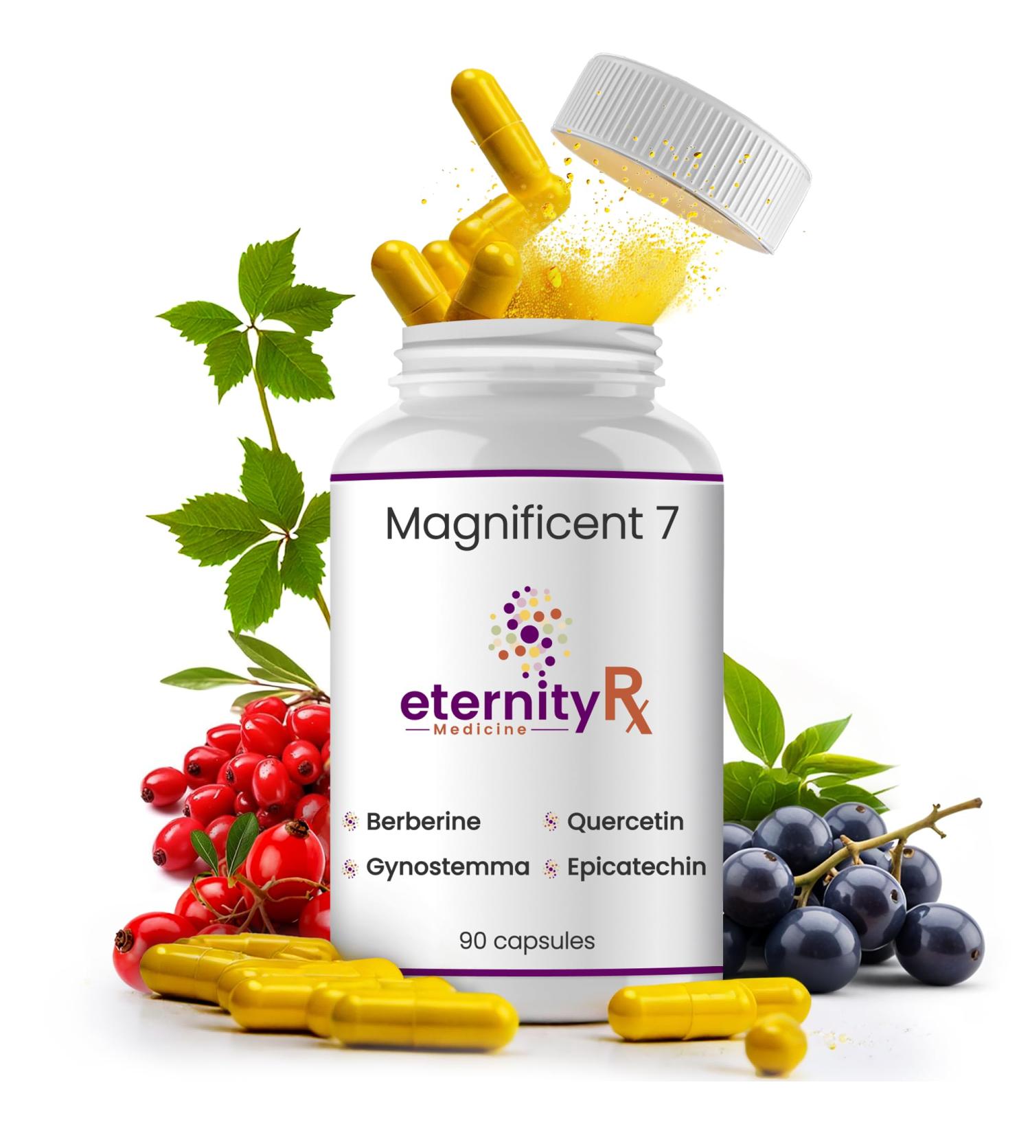 Eternity Medicine Rx Resveratrol + Dihydroberberine + Quercetin Complex Anti-Aging Cellular Supplement with Vitamin C & Zinc Longevity & Mitochondrial Support 90 Capsules Doctor Formulated - Buy Online on GoSupps.com