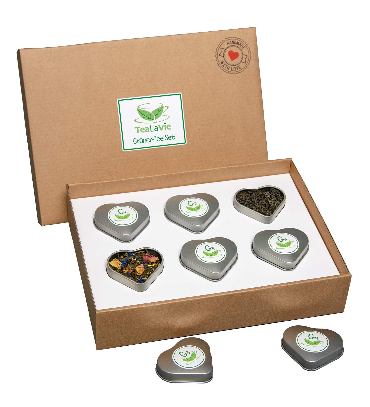 Tealavie 6 Series Gr ner Tee Gift Set - Premium Green Tea Tasting Box (45g) - Perfect for Easter 2024 - Ideal Gift for Tea Lovers - Buy Online on GoSupps.com