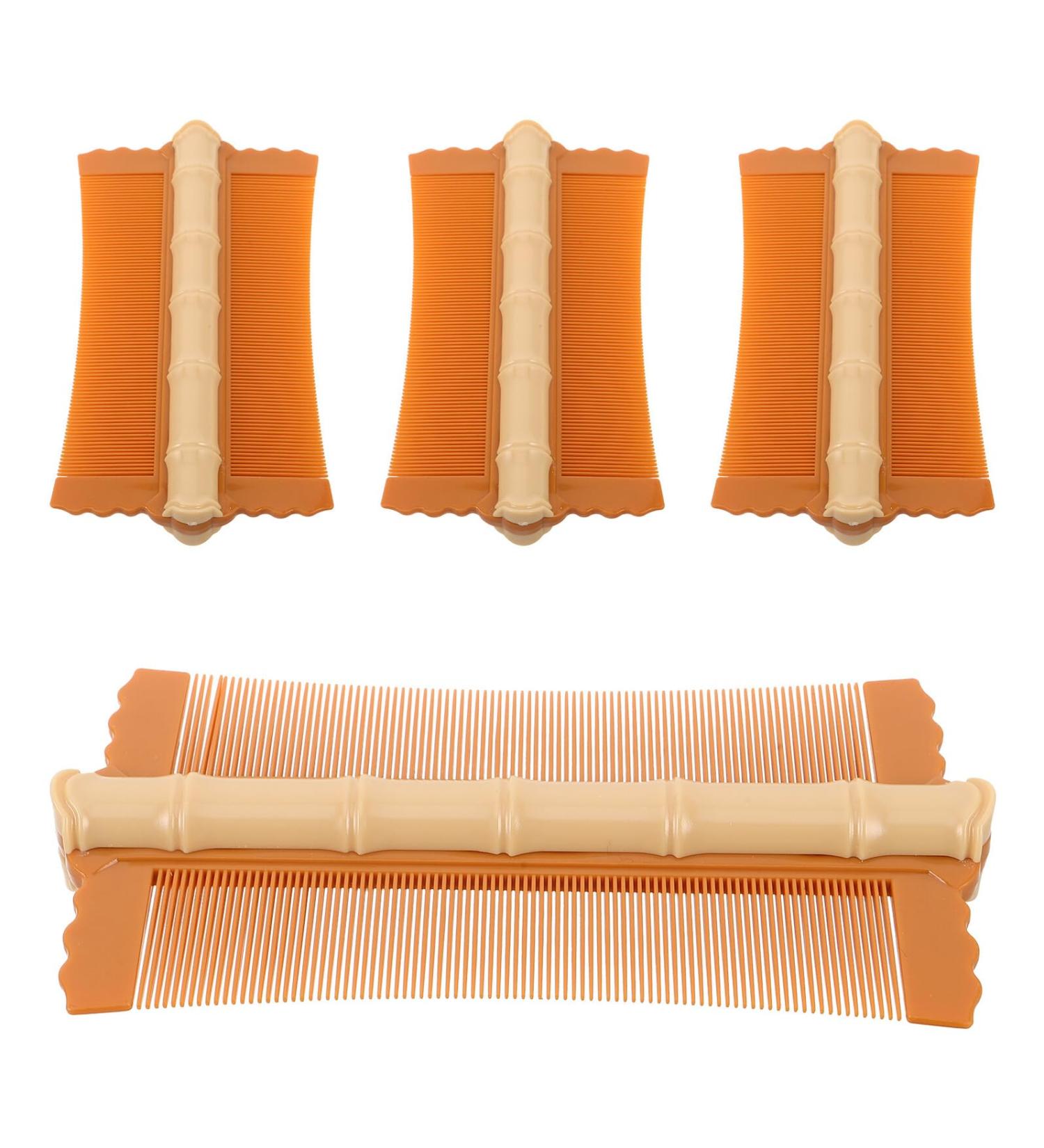 Lot de 4 Peignes pour Animaux en Bambou Double Face Dents Fines pour limination des Pellicules et Poux Petit Peigne Ergonomique Beige Soin du Cuir Chevelu et - Buy Online on GoSupps.com