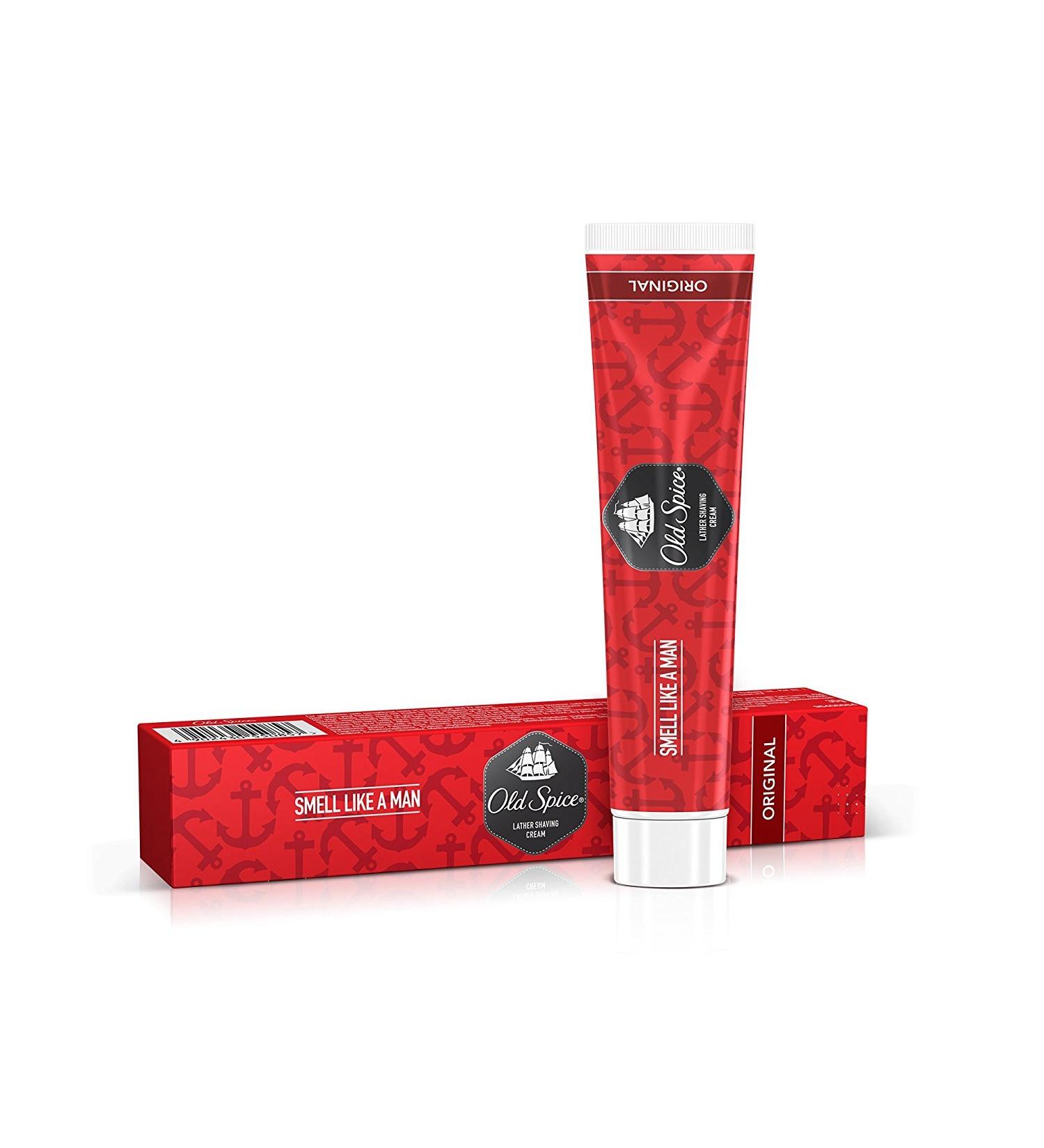 Old Spice Lather Shaving Cream Tube 70g - Original Formula - Buy Online on GoSupps.com