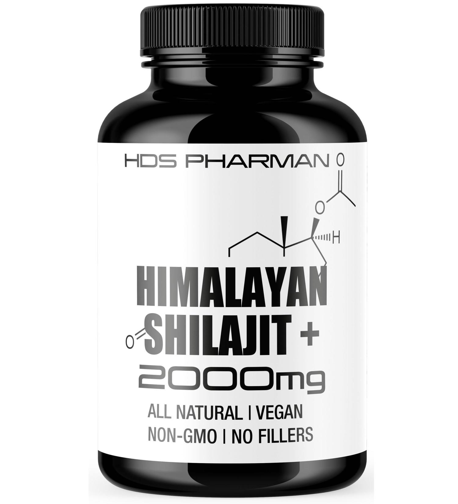 Shilajit Capsules with Ashwagandha & Piperine | 2000mg High Dose | 120 Vegan Capsules | Natural Mineral Source | Fulvic & Humic Acid Extract - Buy Online on GoSupps.com