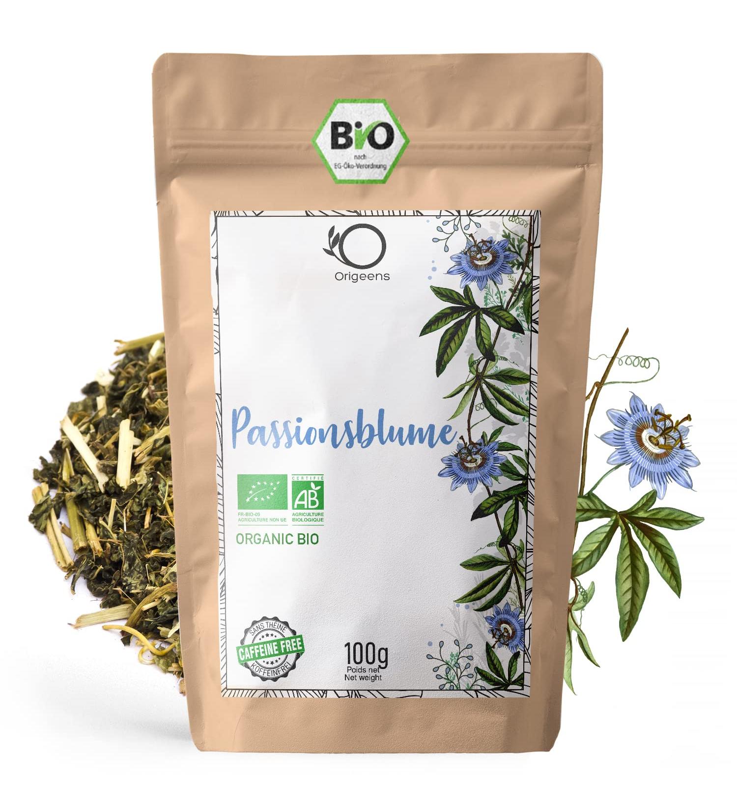 Origens Bio Passion Flower Tea 100g | Natural Sleep & Anti-Stress Tea | Organic Passion Flower Herb for Relaxation - Buy Online on GoSupps.com