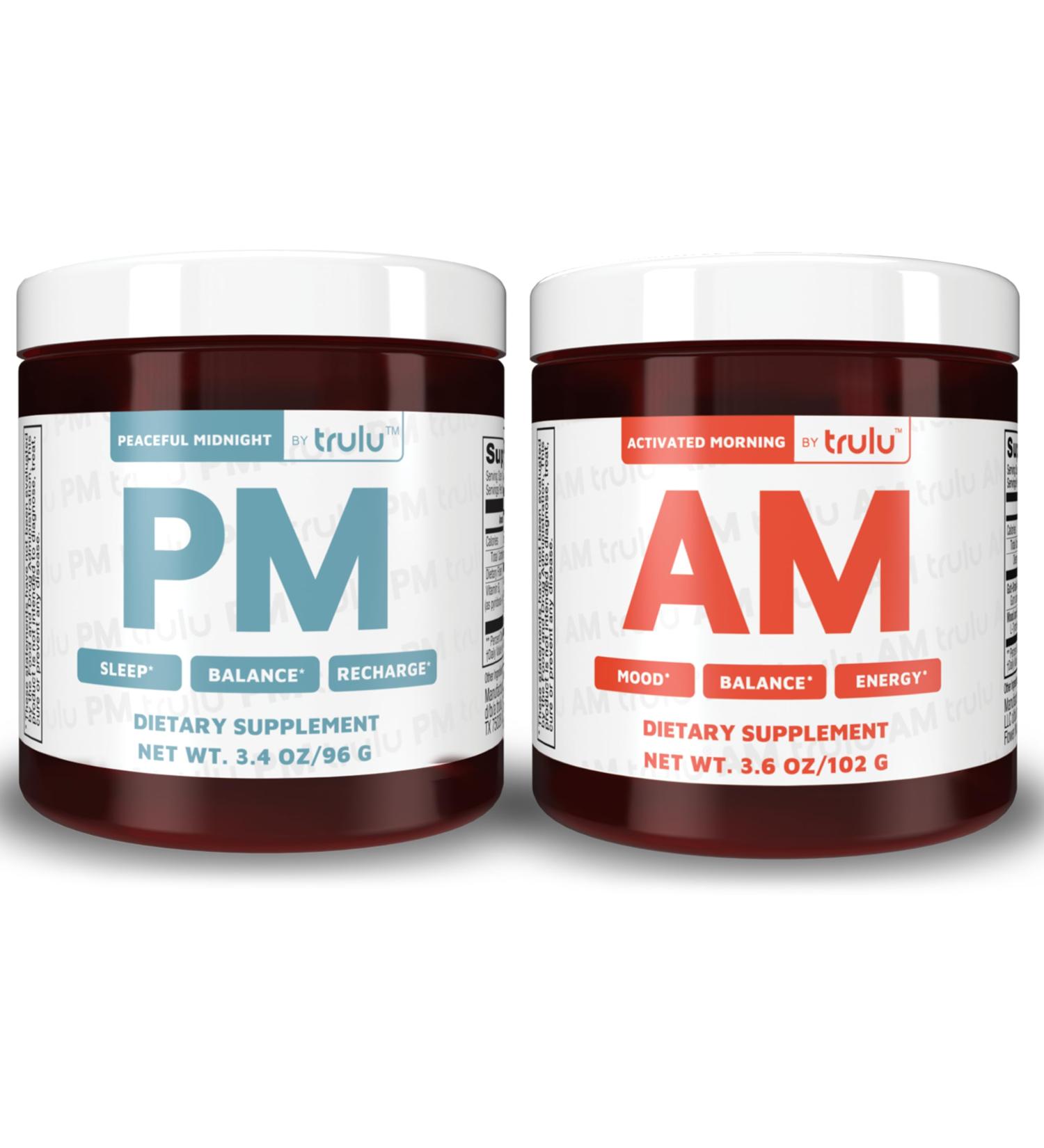 AMPM Nutrition: Energize Your Day & Sleep Better | Activated Morning + Peaceful Midnight - Energy Mood Gut Health Support - Buy Online on GoSupps.com