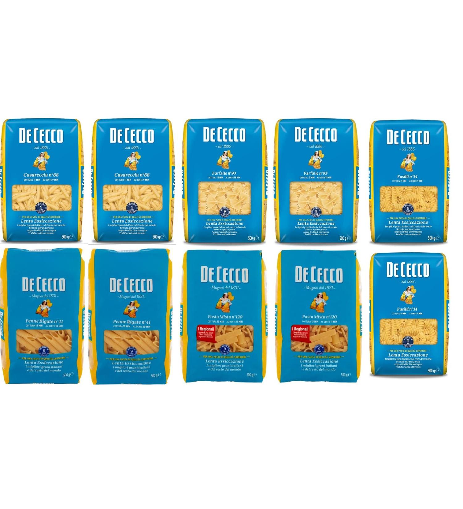  Italian Gourmet E.R. De Cecco Classic Pasta (10 x 500g) Italian Pasta Durum Wheat Semolina + Pulp Italian Gourmet Pulp 400g - Buy Online on GoSupps.com