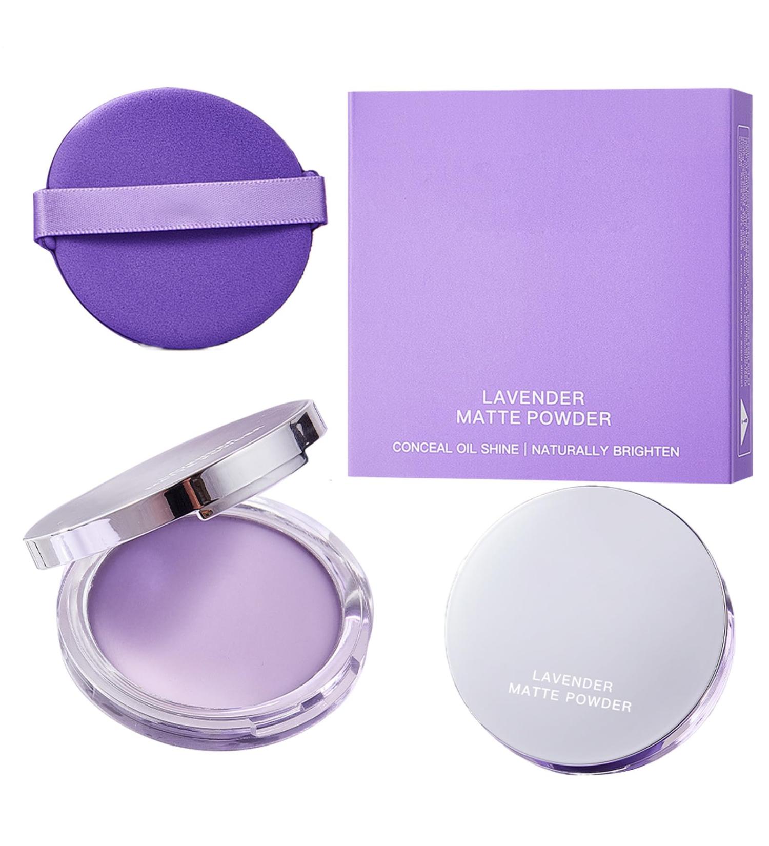  Opilroyn Finishing Powder Makeup Lavender Makeup Setting Cream Waterproof and Natural Nude Makeup Long-Lasting Purple Powder Daily Use Cosmetic Control Powder - Buy Online on GoSupps.com