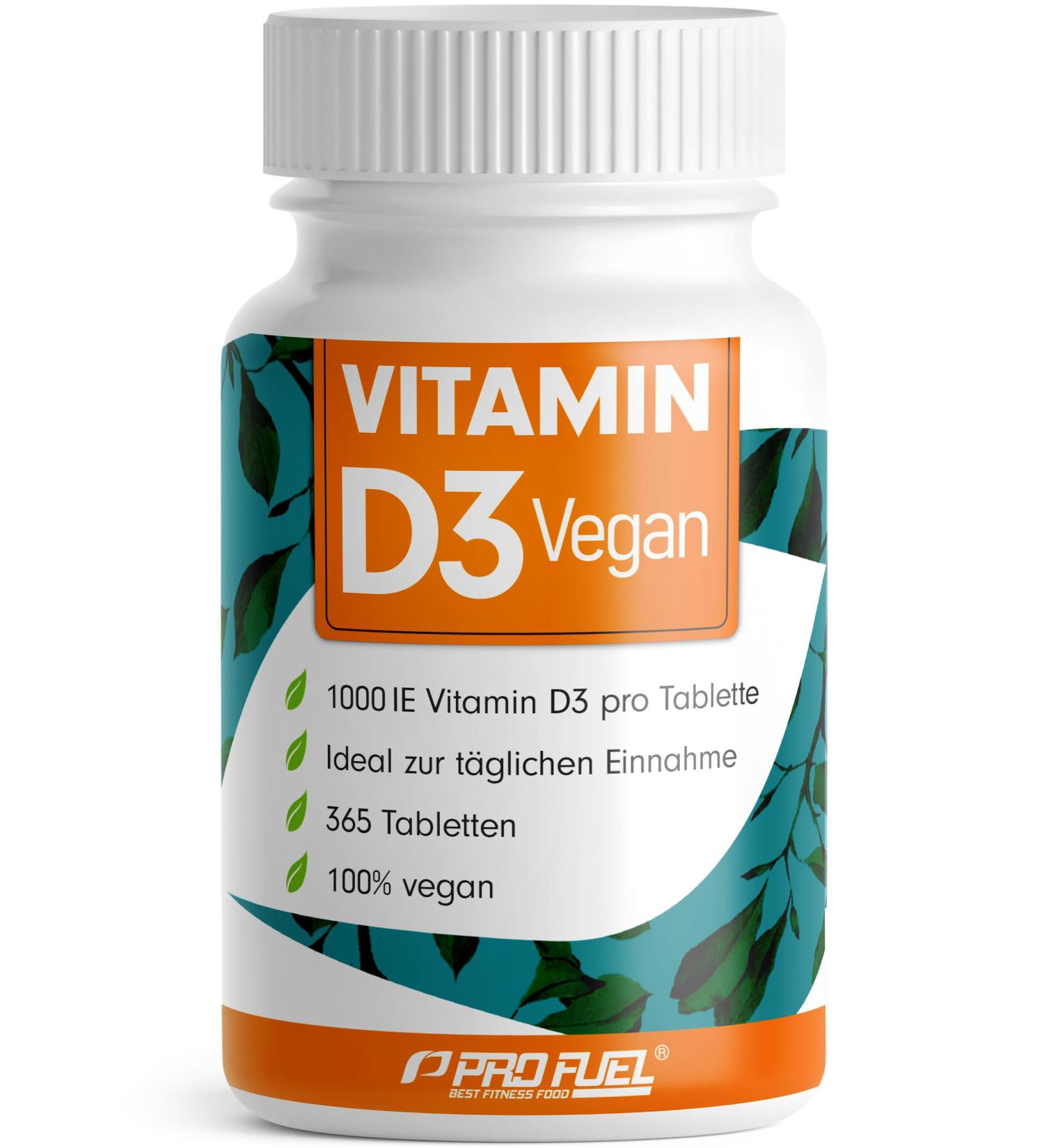 Vitamin D3 Vegan 1000 IU - 365 Tablets for Immune Support & Bone Health | High-Dose Additive-Free Certified Lab-Tested - Buy Online on GoSupps.com
