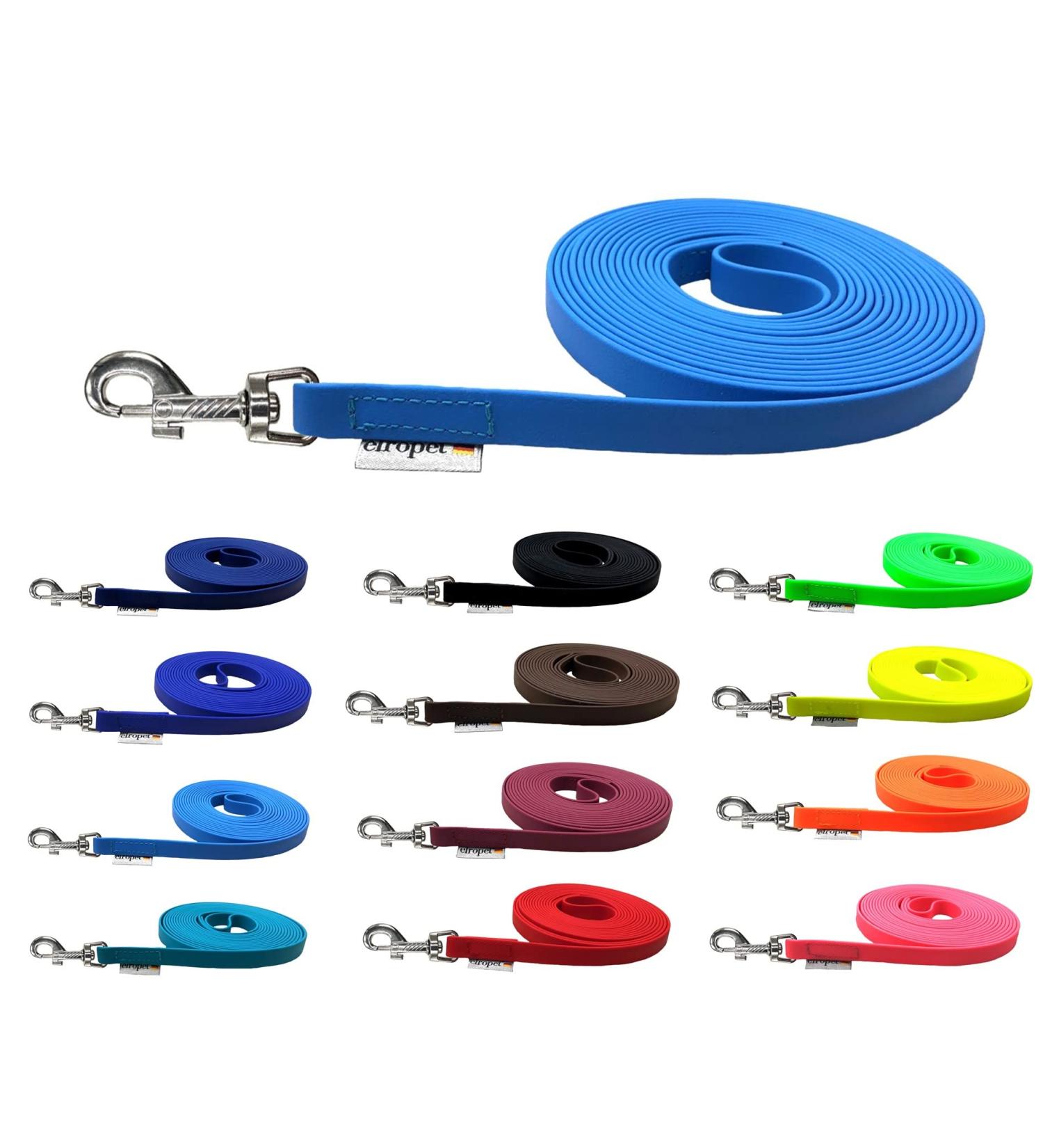 Buy Biothane Drag Line Dog Leash for Medium/Large Dogs - 16mm Width 3m/5m/10m/15m/20m (Light Blue) - Durable & Waterproof - Buy Online on GoSupps.com