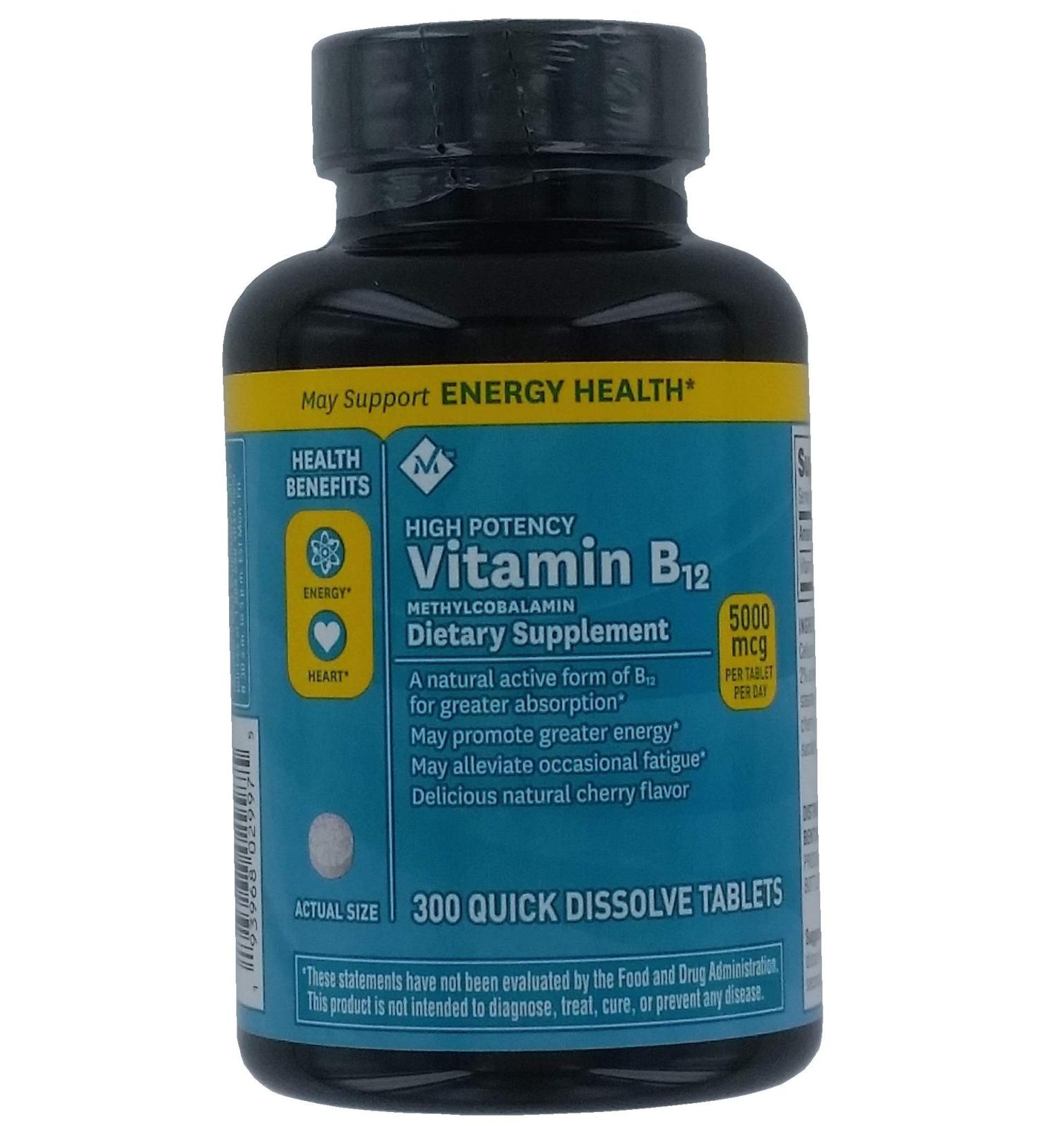 Member's Mark High Potency Methylcobalamin B-12 5000mcg Tablets - 300 Tablets - Buy Online on GoSupps.com