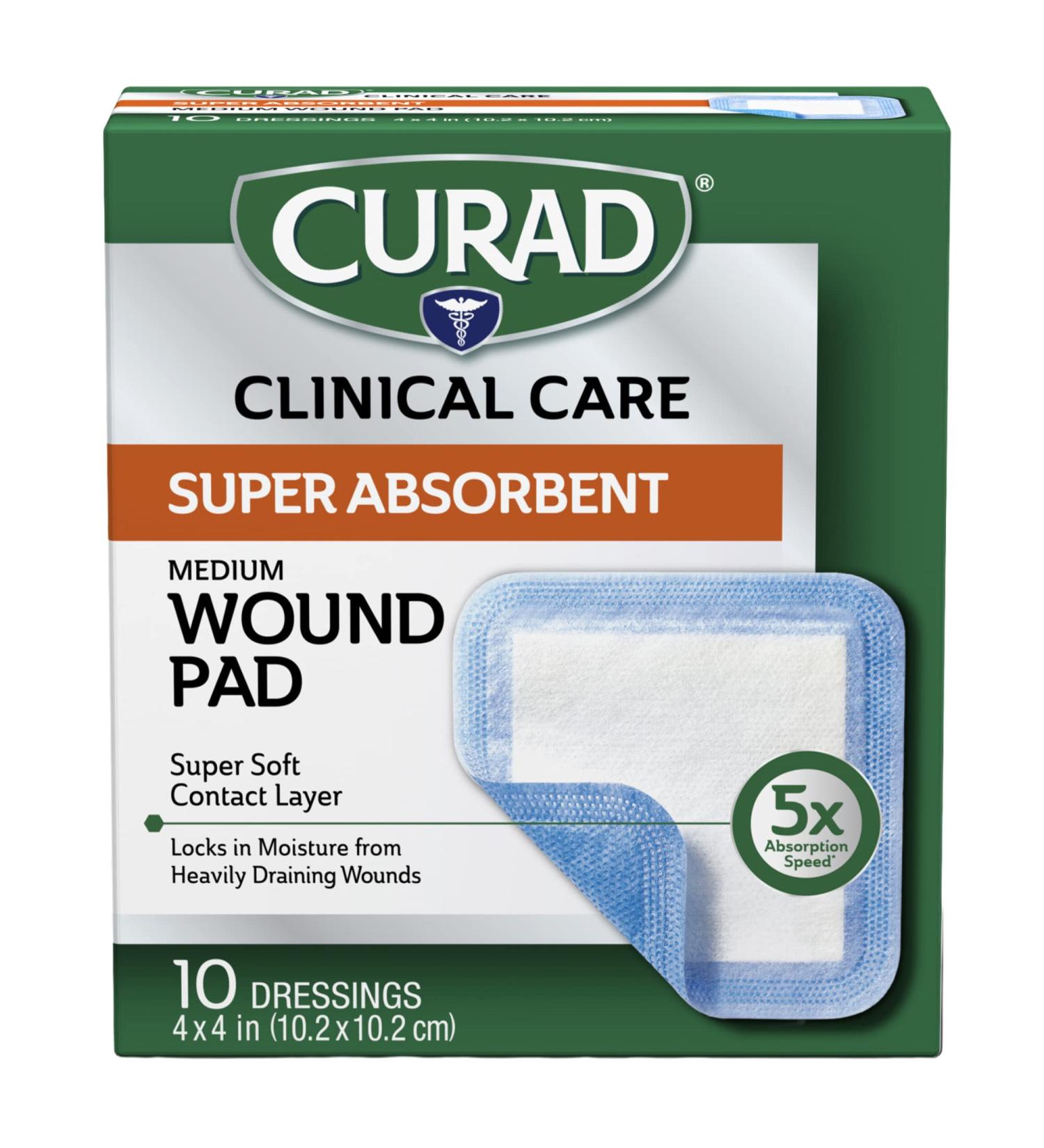 Cuard Super Absorbent Wound Pad Medium 4x4 - 10 Count - Buy Online on GoSupps.com