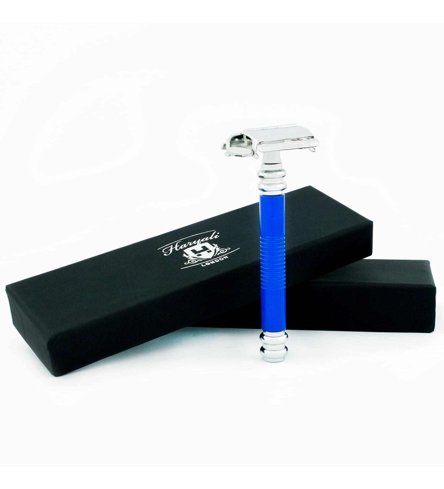 Haryali London Double-Cutting Razor Plane - Butterfly Razor for Men & Women | Reusable Metal & Steel Finish (Blue) - Buy Online on GoSupps.com