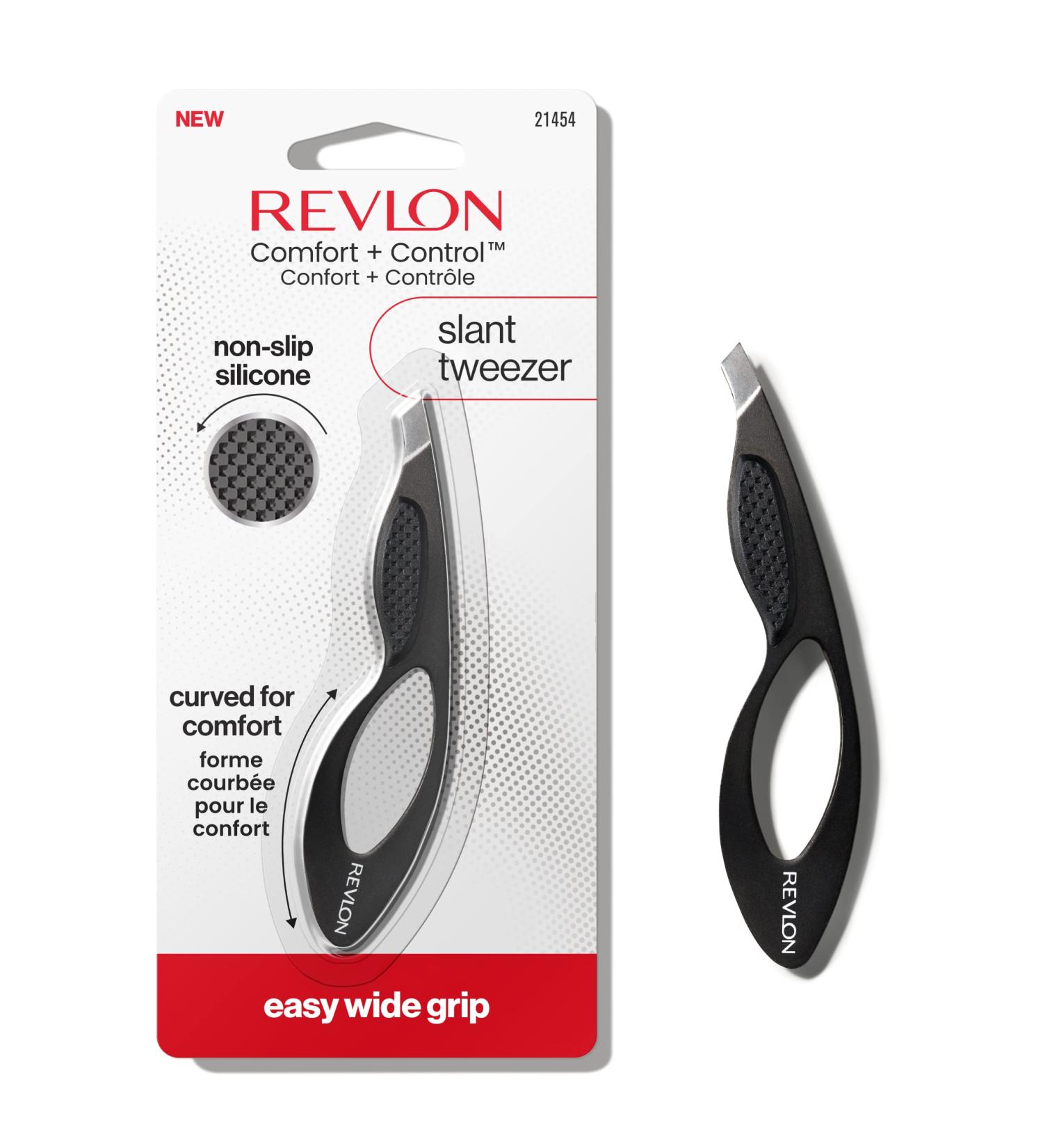 Revlon Comfort and Control Tweezer - Easy-to-Use Eyebrow Tool | Wide Grip | 1 count - Buy Online on GoSupps.com