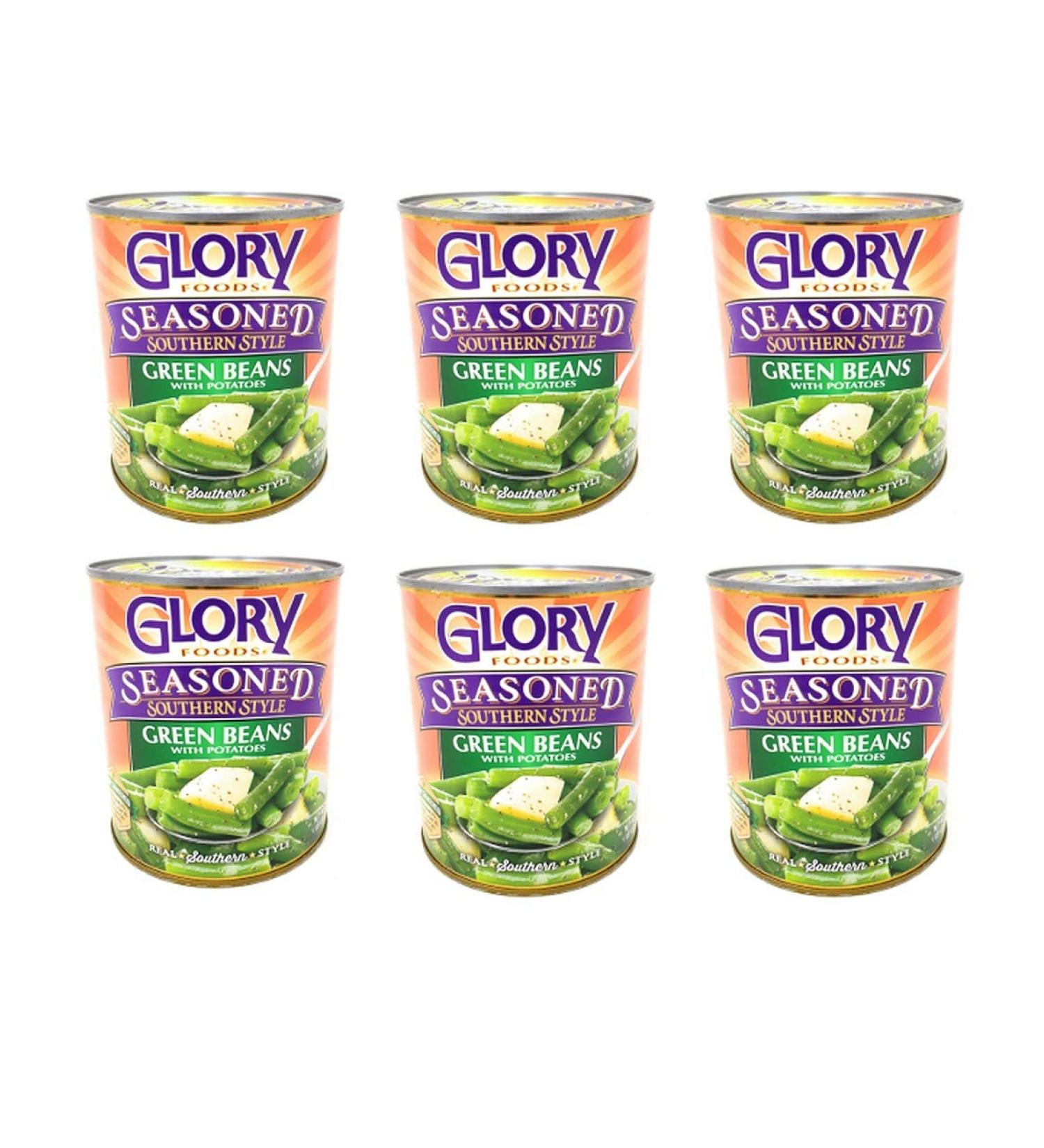 Glory Foods Seasoned Southern Style Green Bean w/Potatoes - 6 Pack (174oz) - Buy Online on GoSupps.com