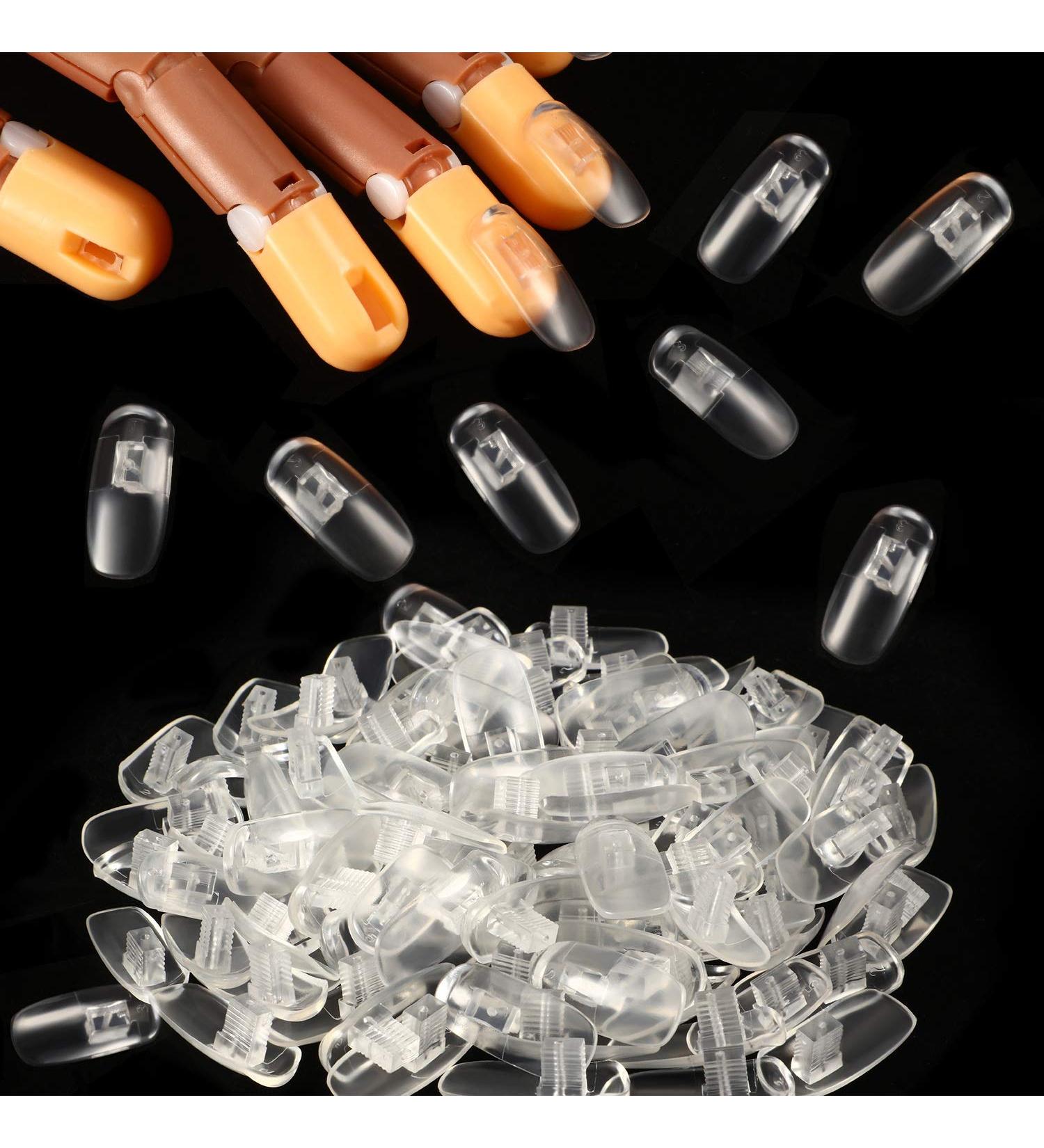 300-Piece Clear False Nail Tips Set for DIY Manicure Training | Removable Fake Nails Display for Practice and Training - Buy Online on GoSupps.com