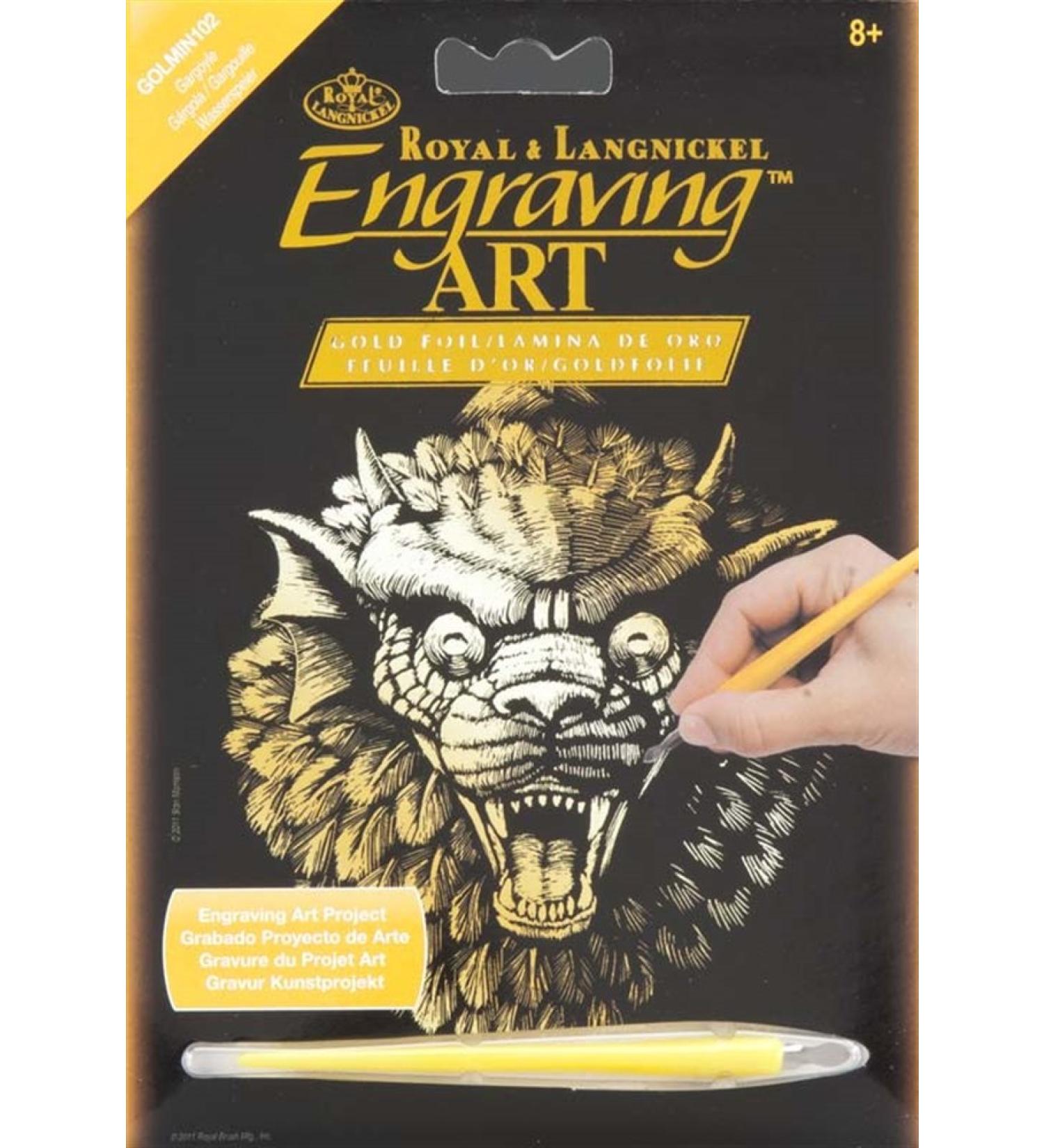 Gargoyle Gold Foil Engraving Art Kit