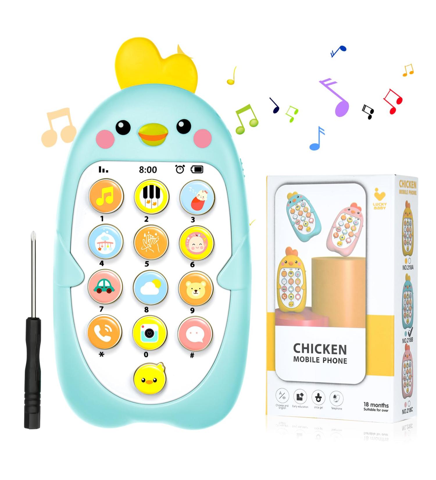 Buy Aolso Baby Phone Musical Toy - Electronic Language Learning Smartphone for Babies & Kids (Chick-Blue) | Perfect Gift for Boys & Girls - Buy Online on GoSupps.com