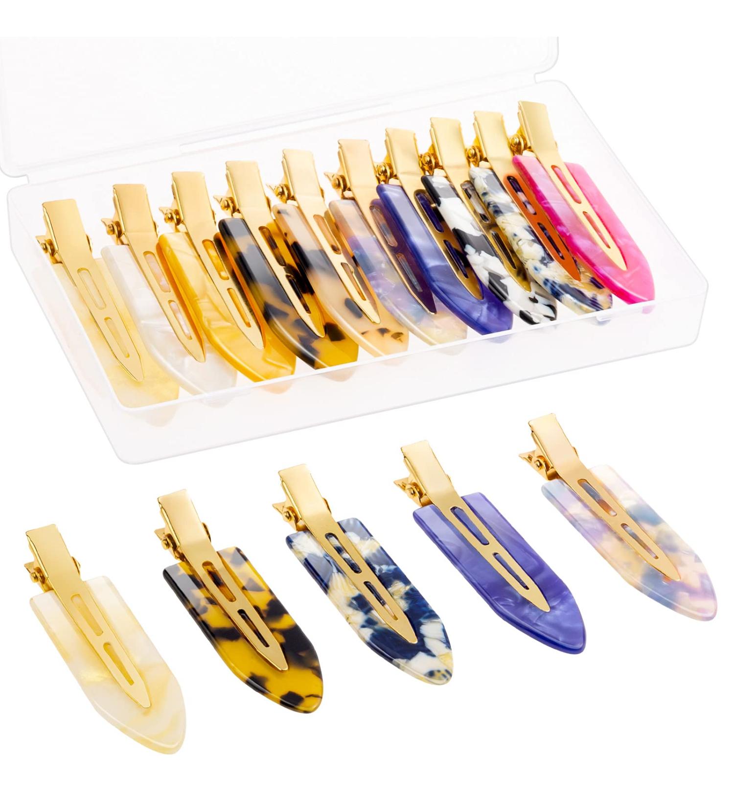 Kiiwah 10pcs Seamless Hair Clip Set | No Bending Hair Pin Curl Clips with Storage Box for Women & Girls - Perfect for Hair Styling & Makeup - Buy Online on GoSupps.com