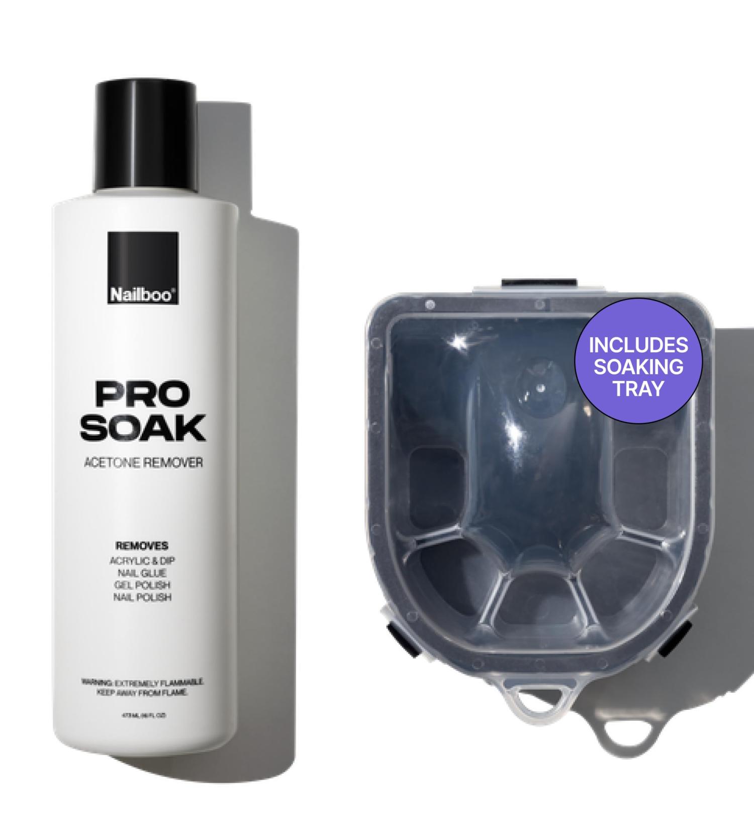 Nailboo 100% Acetone Nail Polish Remover & Soak Bowl - Gel Polish & Dip Powder Remover Salon Quality 16 Fl Oz - Fast International Shipping - Buy Online on GoSupps.com