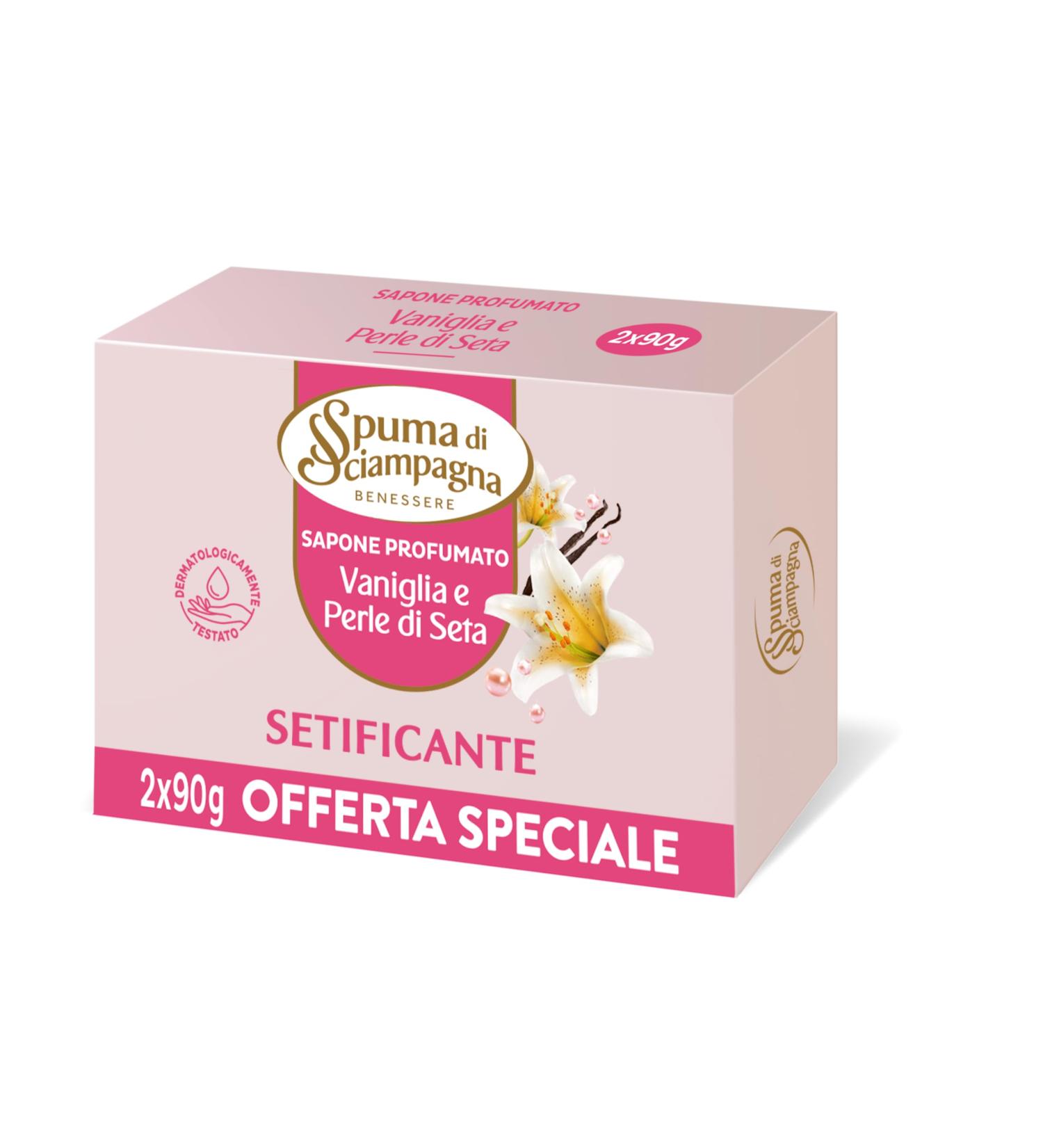Spuma di Sciampagna Spuma di Sciampagna Rose and vanilla scented soap 90grx2