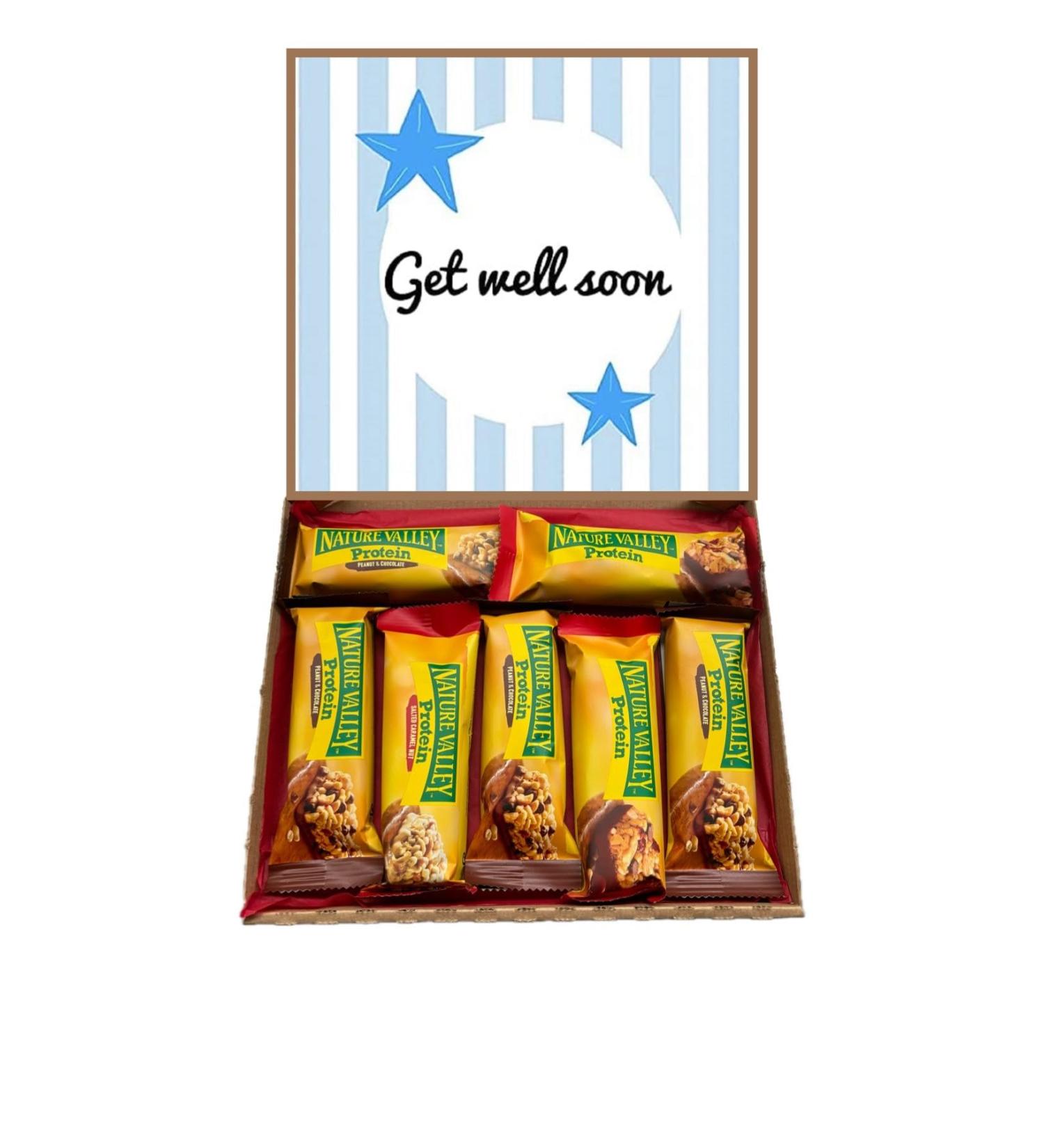 Get Well Soon Natures Valley Variety Protein Bar Box Gift Hamper Present - Buy Online on GoSupps.com