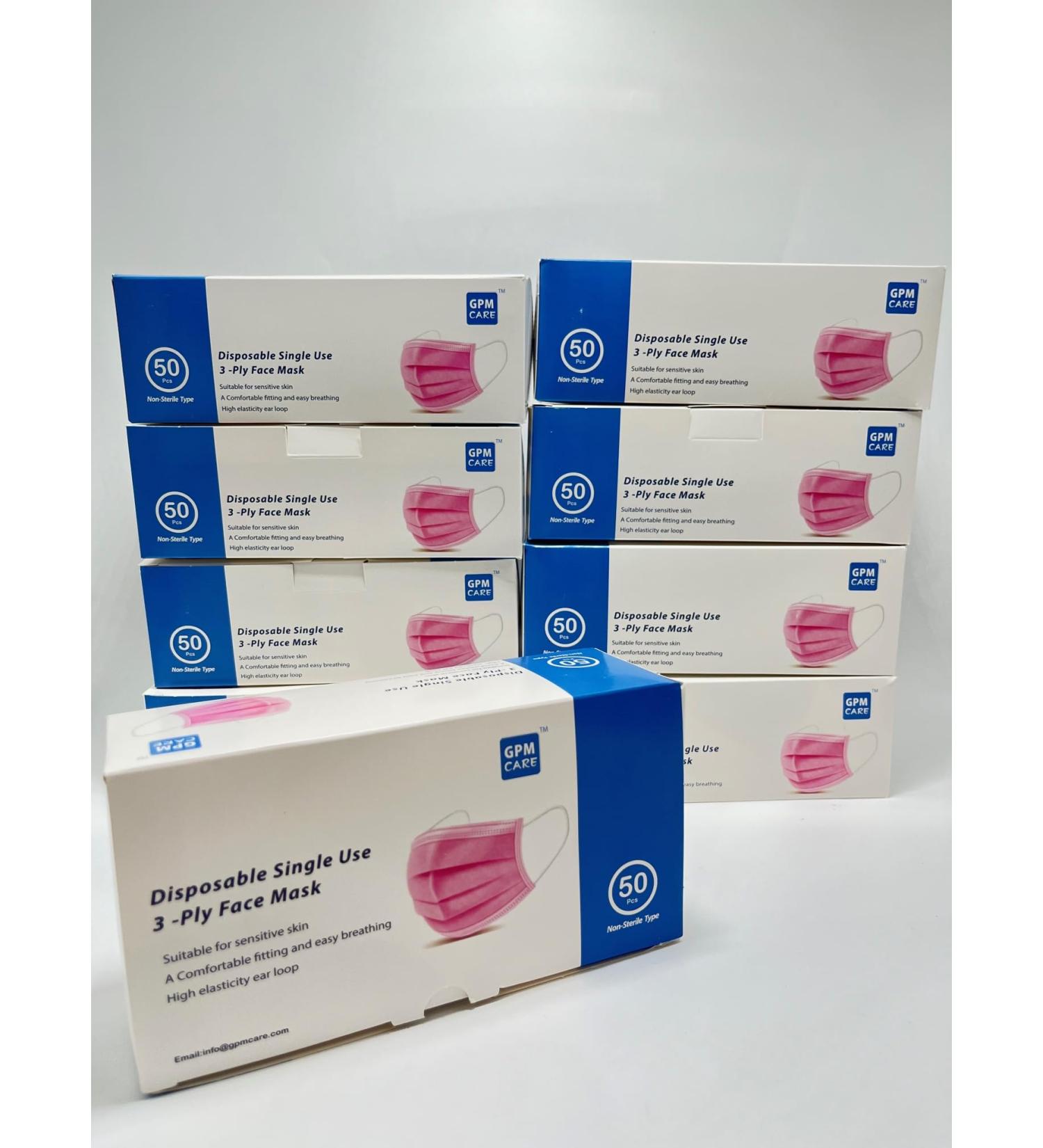 3-Ply Disposable Face Masks Case Pack 2500 Masks 50x50 Boxes - Buy Online on GoSupps.com