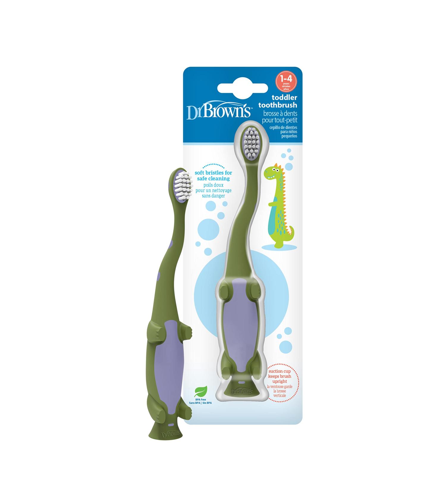 Dr. Brown s Dinosaur Toddler Toothbrush Green 1 Pack Green Dinosaur - Buy Online on GoSupps.com