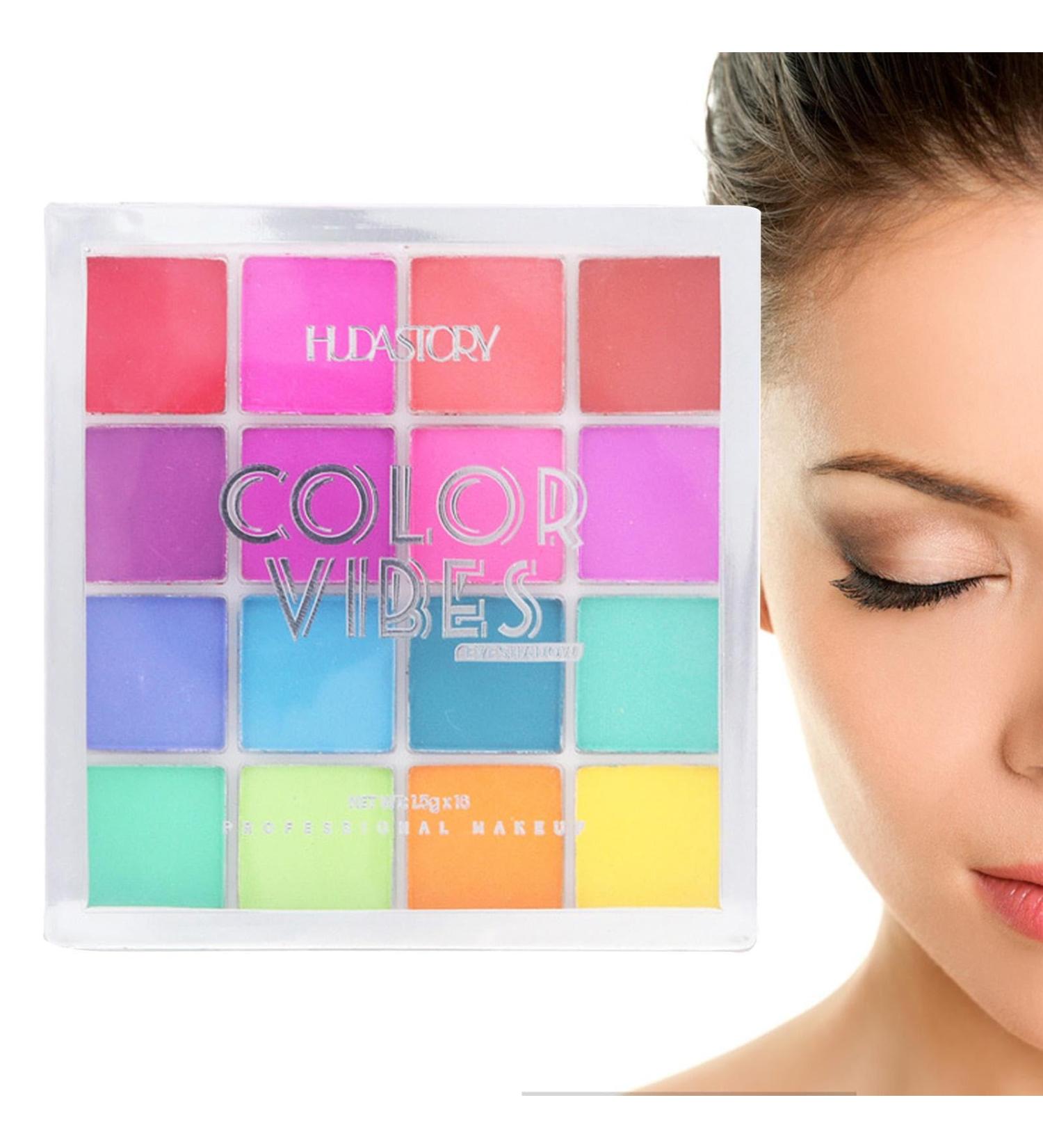 High Pigmented Shades - 16 Colors Natural Gentle Eyeshadow Palette Long-Lasting Women Face Makeups for Home Gathering Working Shopping Dating Traveling Pochy - Buy Online on GoSupps.com