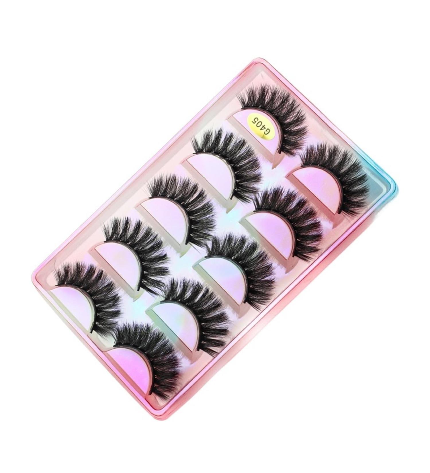 UAMOU 10 Styles 2/5/10/20/30/50/100 Boxes 3D Mink Lashes 5 Pairs Natural Individual Mink False Eye Lashes Make Up Kit Cilios Cheerfully (Color : G405 Size : 50 BOXES (250 pairs)) - Buy Online on GoSupps.com