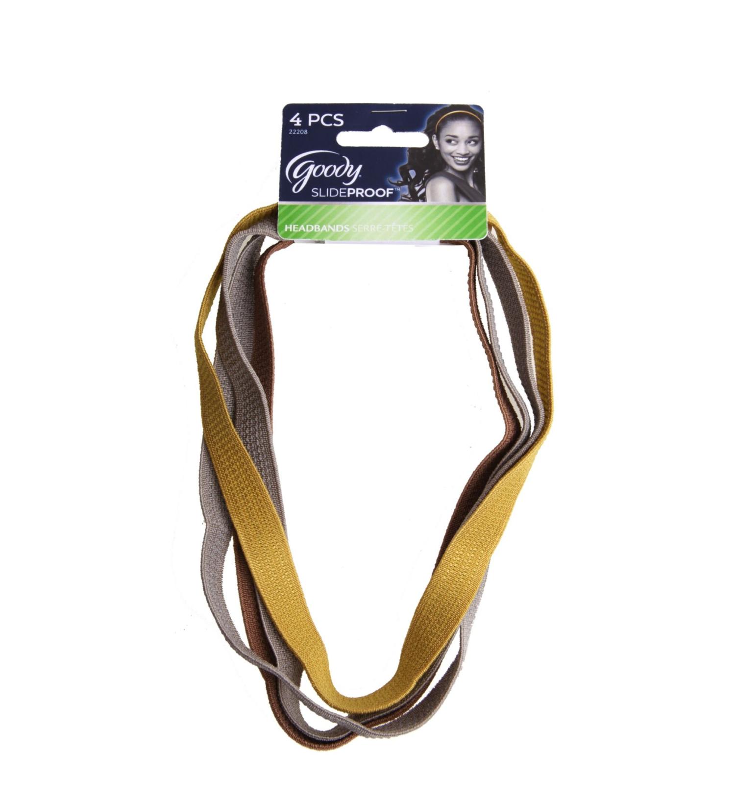 Goody Slide Proof Stayput Headwraps Thin Asst Color 4 Count (Pack of 3) Thin 4 Count (Pack of 3)