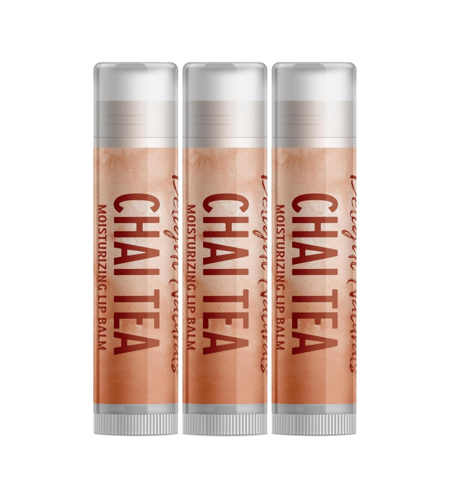Delight Naturals Chai Tea Lip Balm - Three Pack 3 Pack - Buy Online on GoSupps.com