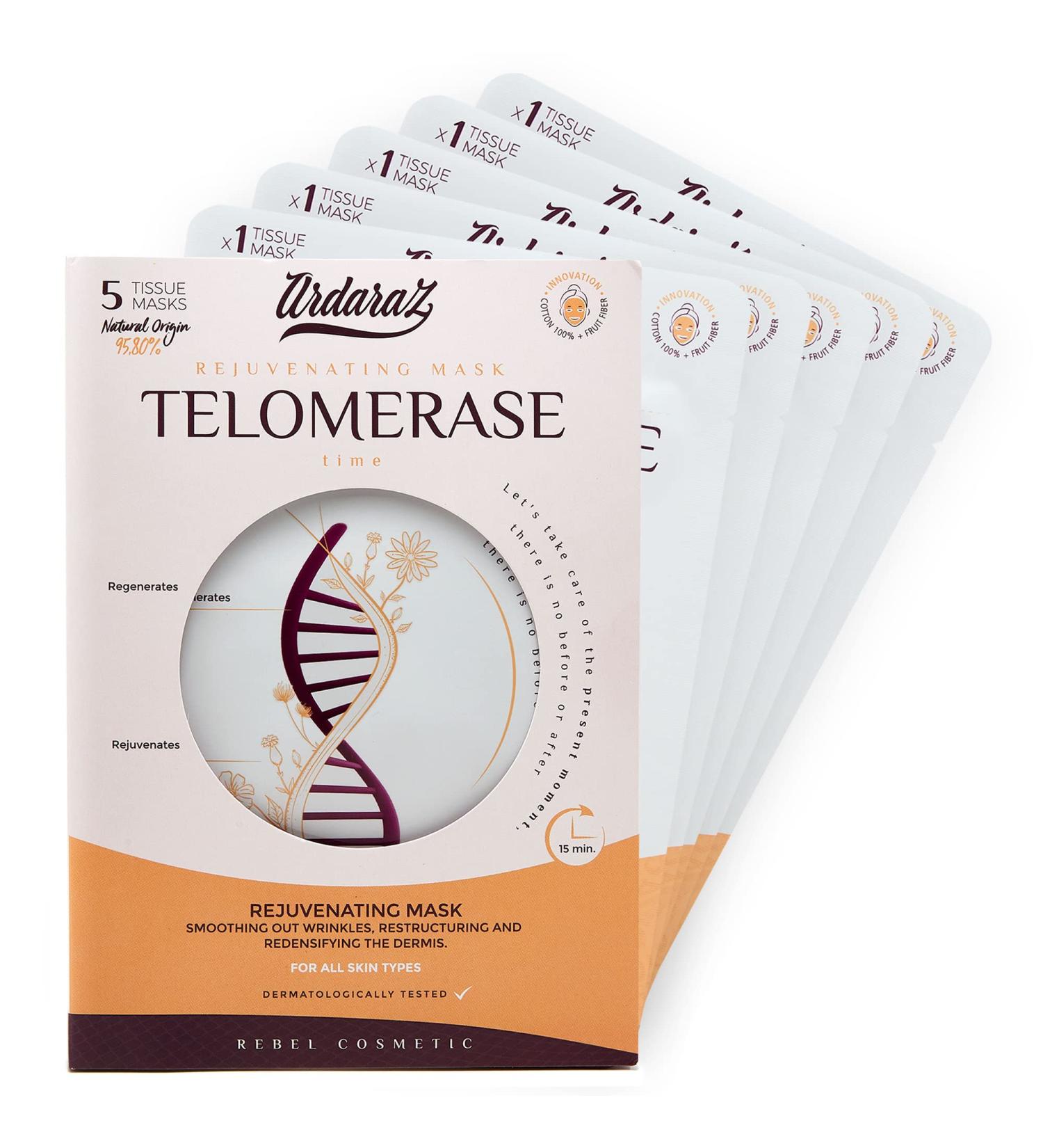 Ardaraz Anti-Aging Facial Masks - Telomerase-Infused Moisturizer for Tighter Skin | 5-Pack Cloth Masks | Immediate Results - Buy Online on GoSupps.com