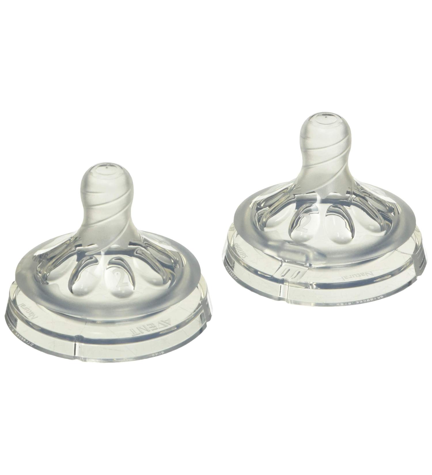 Philips Avent Natural Slow Flow Nipple 1M+ - 2 pack | SCF652/23 - Buy Online on GoSupps.com