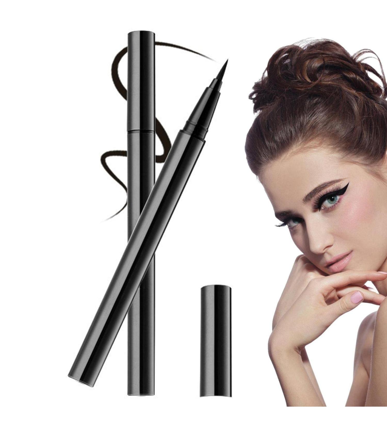 Liquid Eyeliner Sweatproof Black Liquid Eyeliner | Long-Lasting Eyeliner Pencil Eye Makeup for Girls and Makeup Artists Tmay Black (Hair) - Buy Online on GoSupps.com