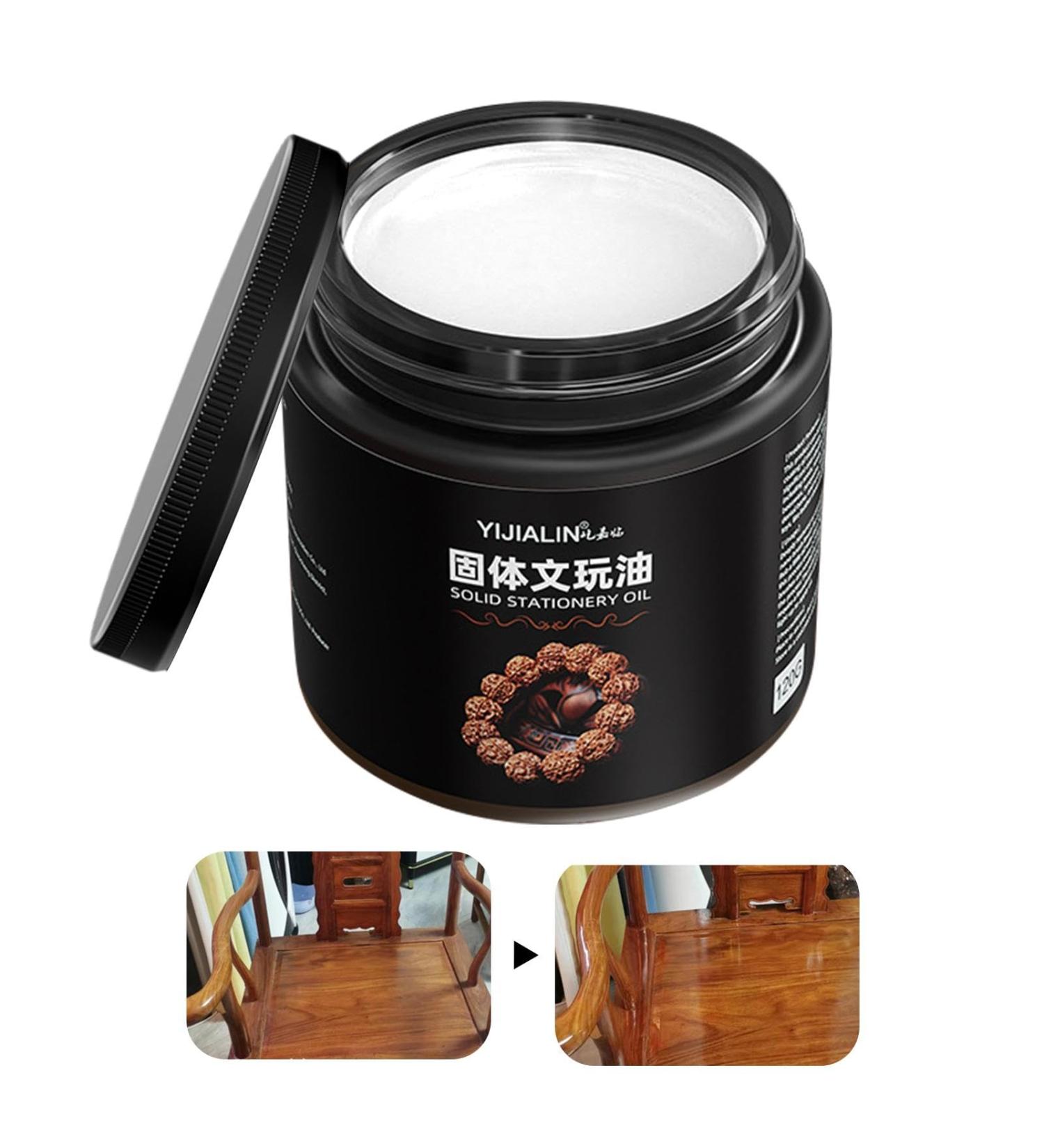 MONEY MONEY Wood Butter | 120g Wood Furniture Polish Protector Paste Wooden Finish Restorer Cream Natural Paste Wax for Jade Wallets White - Buy Online on GoSupps.com