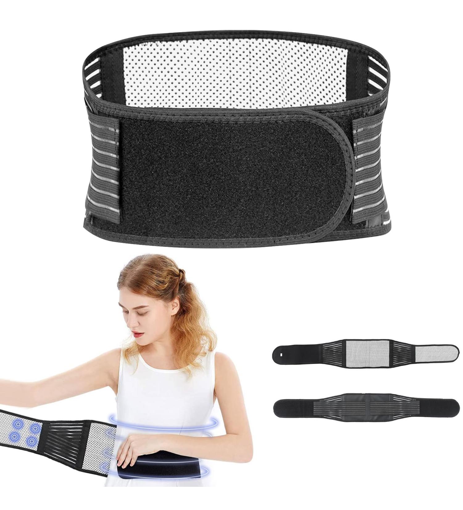 Hernin Lumbar Spine Turmalin TailleBandage | Heat Belt for Lower Back Therapy | 20 Turmalin Magnetic Field Pain Relief (Black S) - International Shipping Available - Buy Online on GoSupps.com