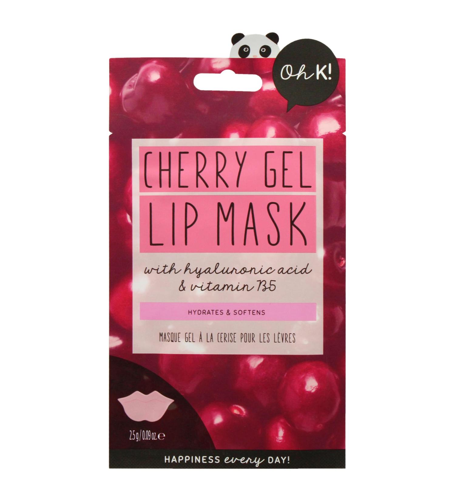 Oh K! Lip Mask - Cherry Gel - Lip Moisturizer for Women and Men - With Cherry Extract - Rich in Hyaluronic Acid Vitamin B5 - Korean Skin Care - 1 Pc - Buy Online on GoSupps.com